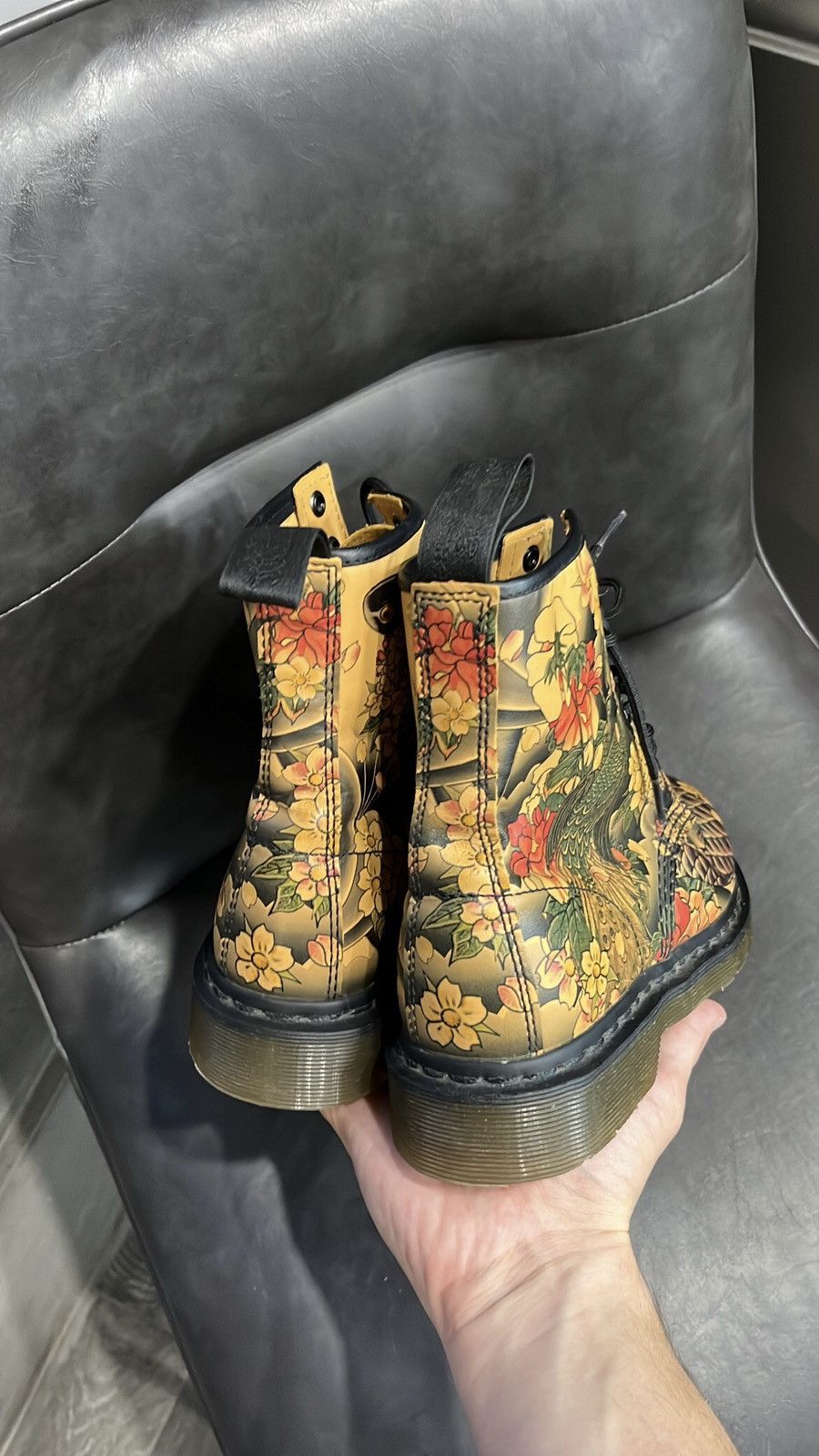 Dr. Martens × Evisu × Japanese Brand Doc Dr. Martens X Evisu Wagara Tatto Sleeve Koi Fish boots Size US 7 / EU 40 - 4 Thumbnail