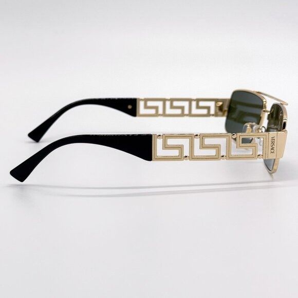 Versace NEW VERSACE SUNGLASSES VE2257 1002/71 GOLD/GREEN UNISEX EYEW Size ONE SIZE - 6 Thumbnail