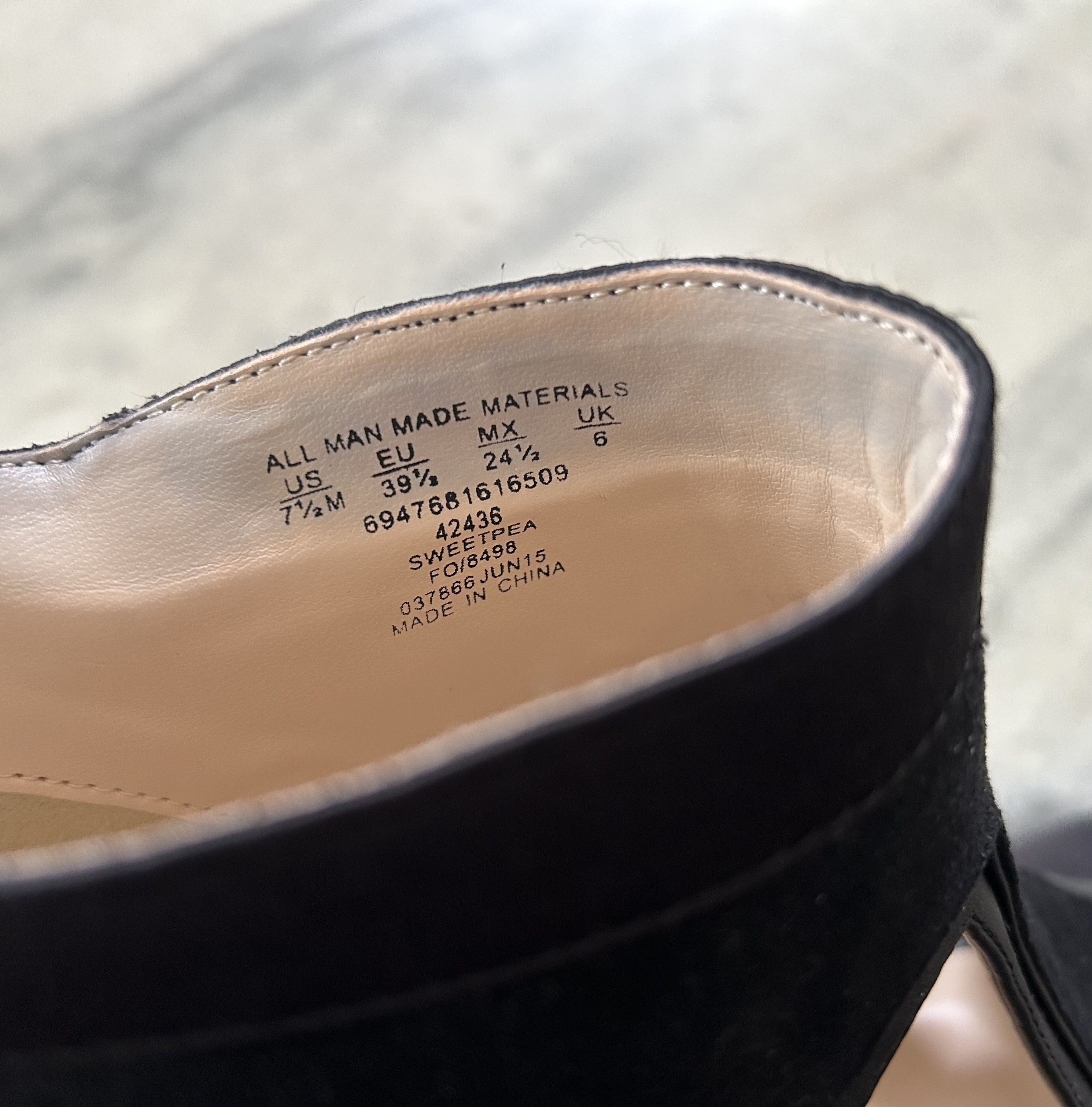 Other Metaphor NWOT Size 7.5 Black Zip Back Bow Vegan Heels Size US 7.5 / IT 37.5 - 6 Thumbnail