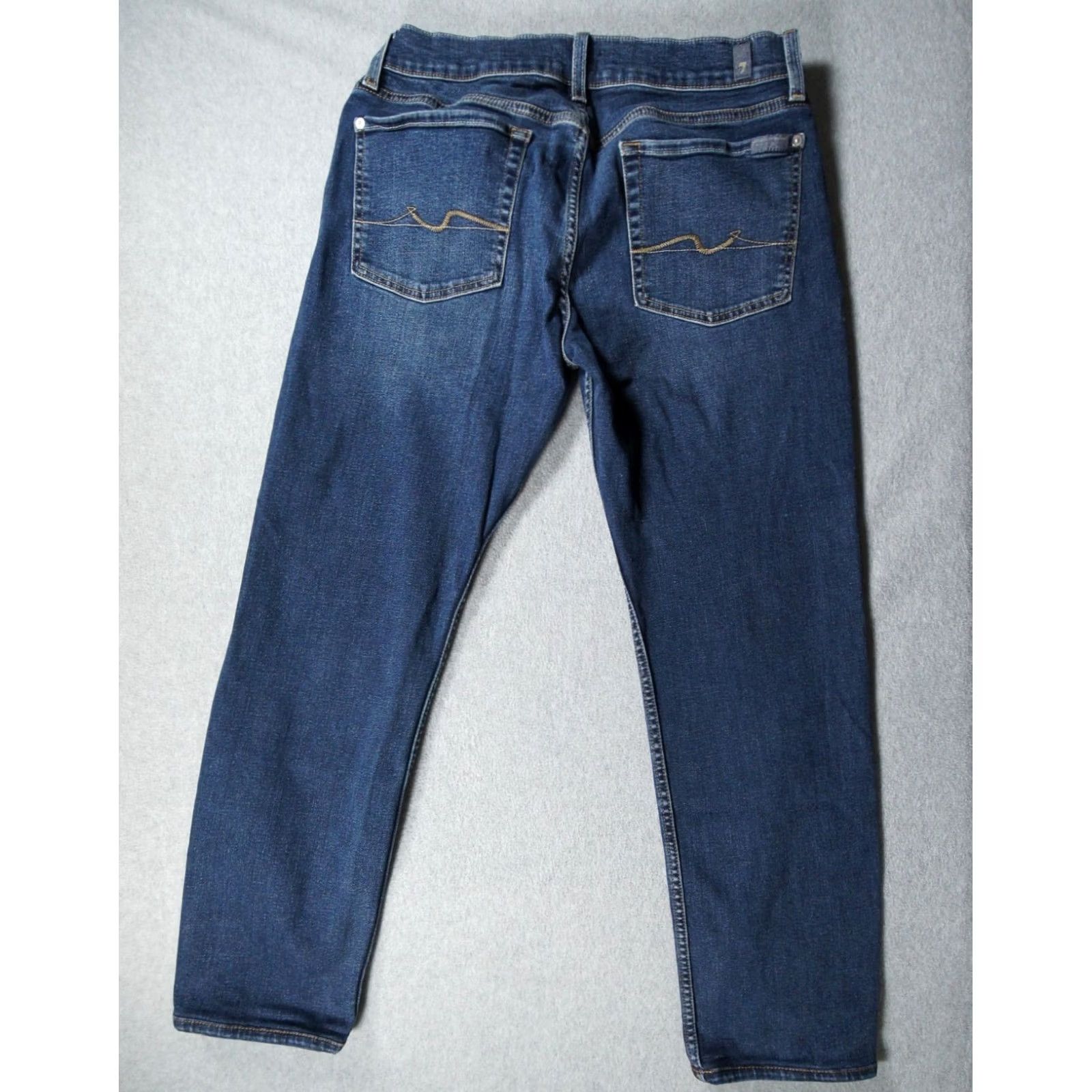 7 For All Mankind 7 for all Mankind Jeans Mens 32x28 Blue Denim Slimmy Stretch Casual Adult Size US 32 / EU 48 - 5 Thumbnail