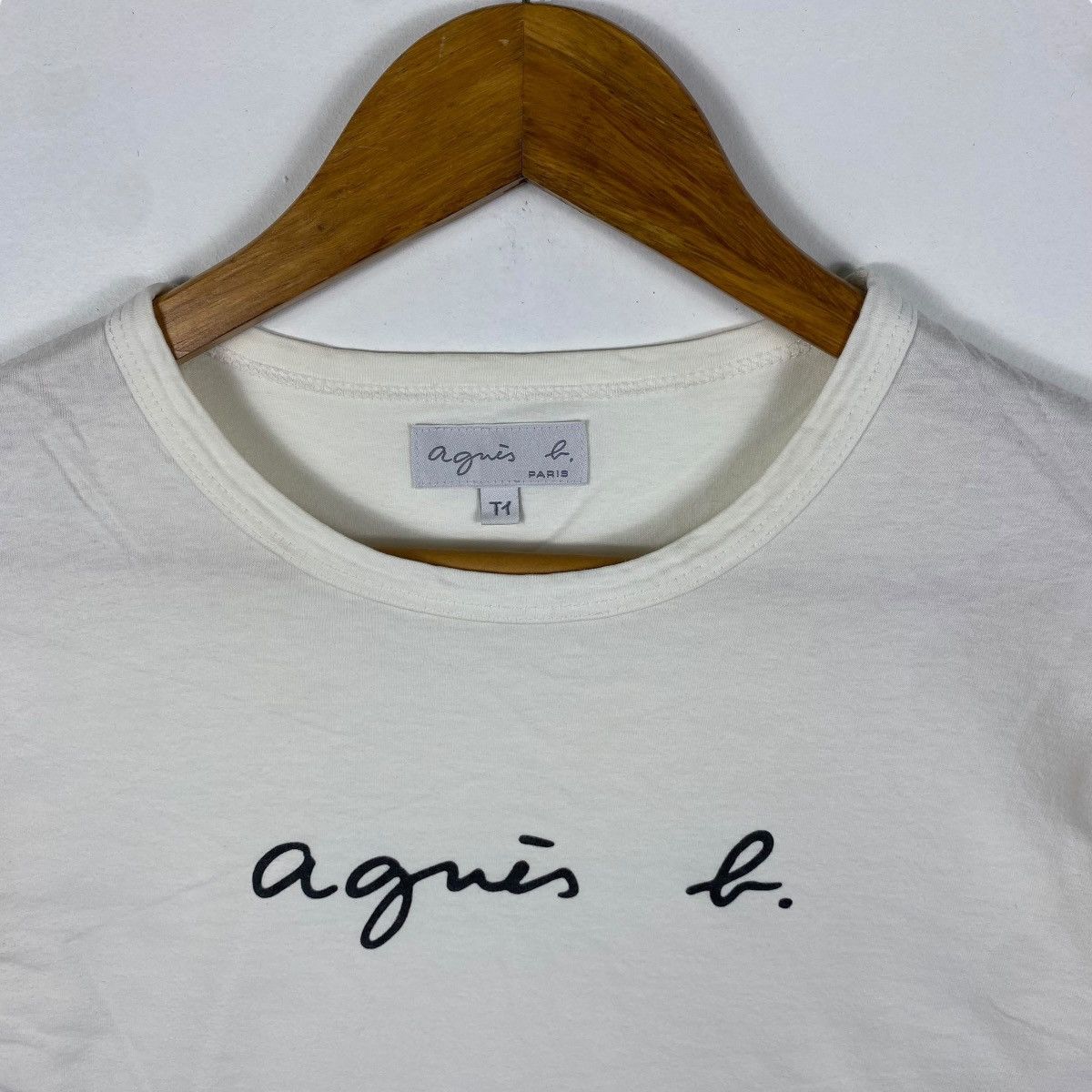 agnes b. Vintage AGNES B. Paris Logo Women Longsleeve Tops Tee Shirt Size S / US 4 / IT 40 - 2 Thumbnail