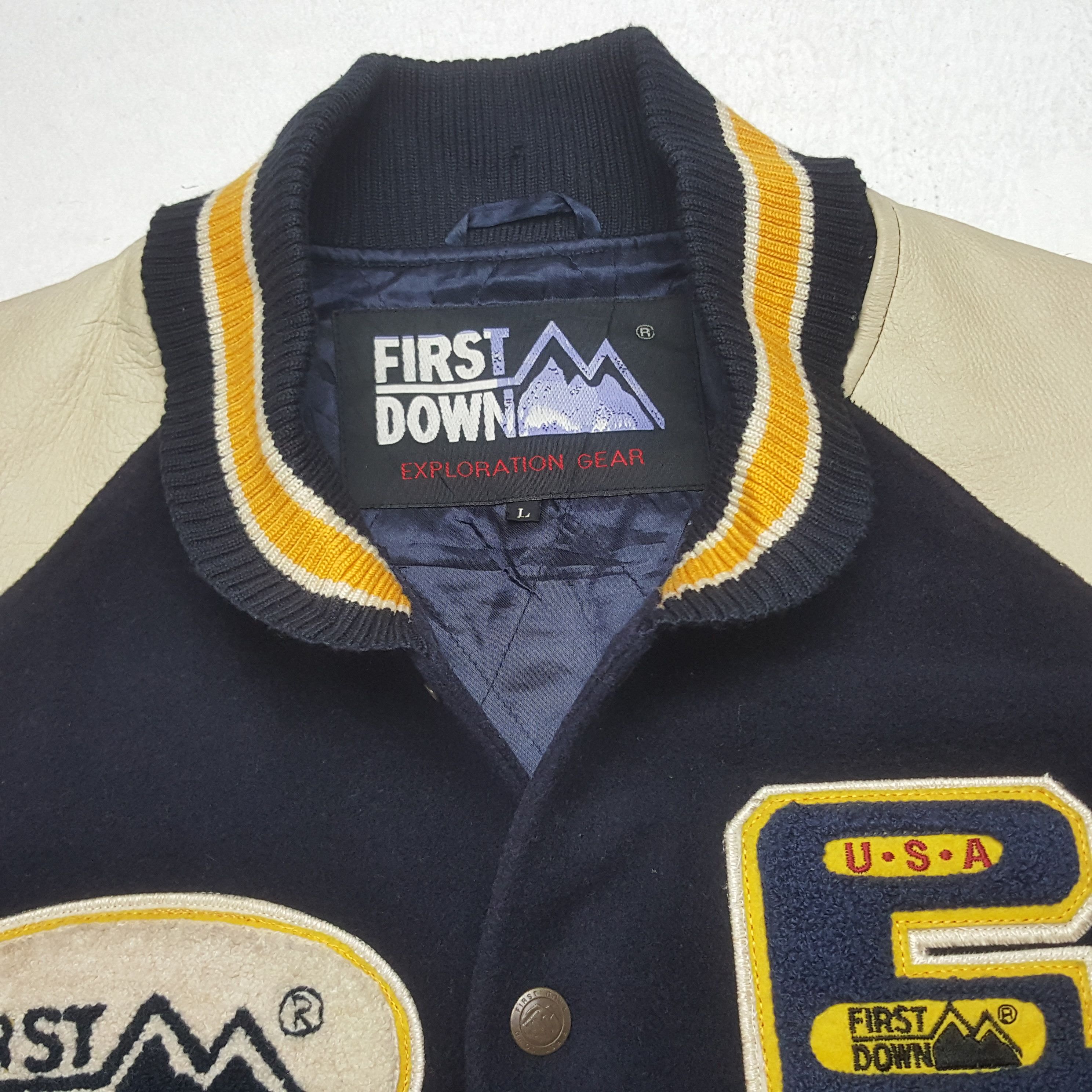 Japanese Brand × Vintage Vintage First Down Varsity Jacket Size US L / EU 52-54 / 3 - 5 Thumbnail