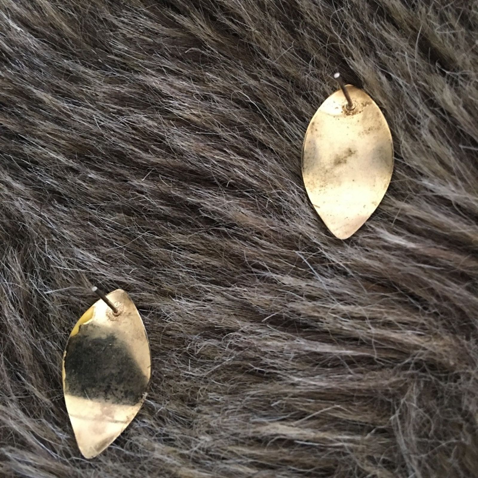 Vintage Vintage 80s mustard enamel pierced earrings Size ONE SIZE - 3 Thumbnail