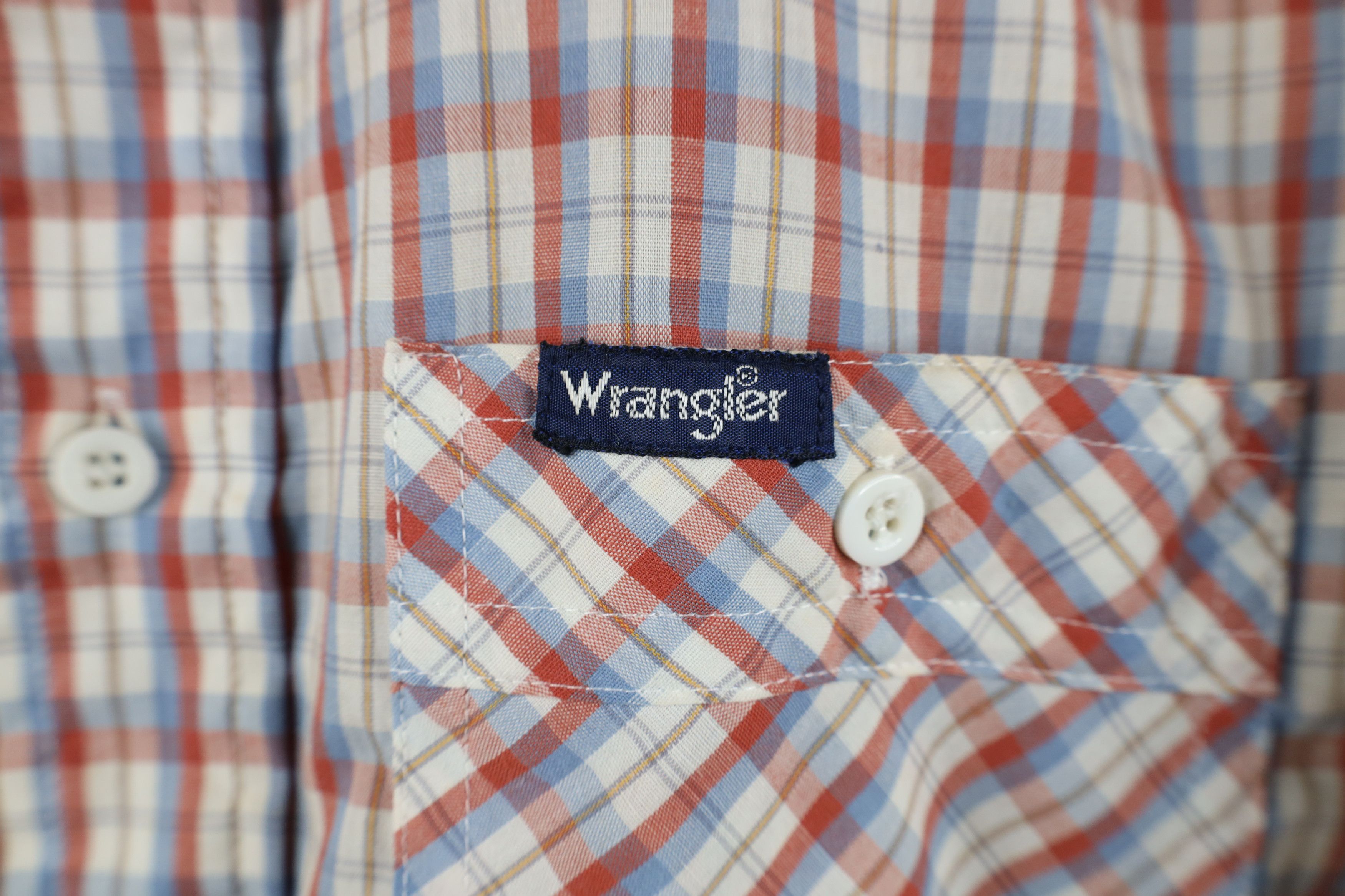 Wrangler Vintage 70s 80s Wrangler Western Collared Button Shirt Plaid Size US L / EU 52-54 / 3 - 4 Thumbnail