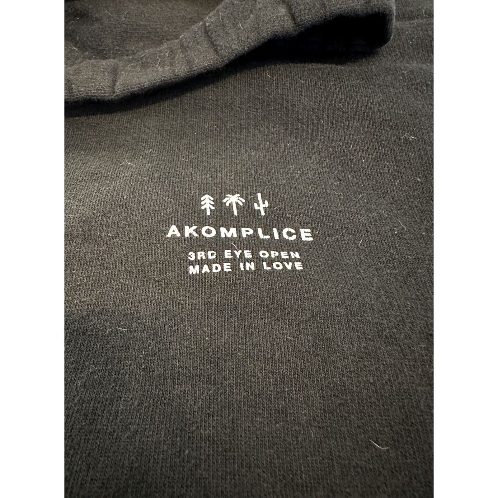 Vintage Akomplice Hoodie Sweatshirt Large Flag Third Eye Open Made In Love L Black Mens Size US L / EU 52-54 / 3 - 4 Thumbnail