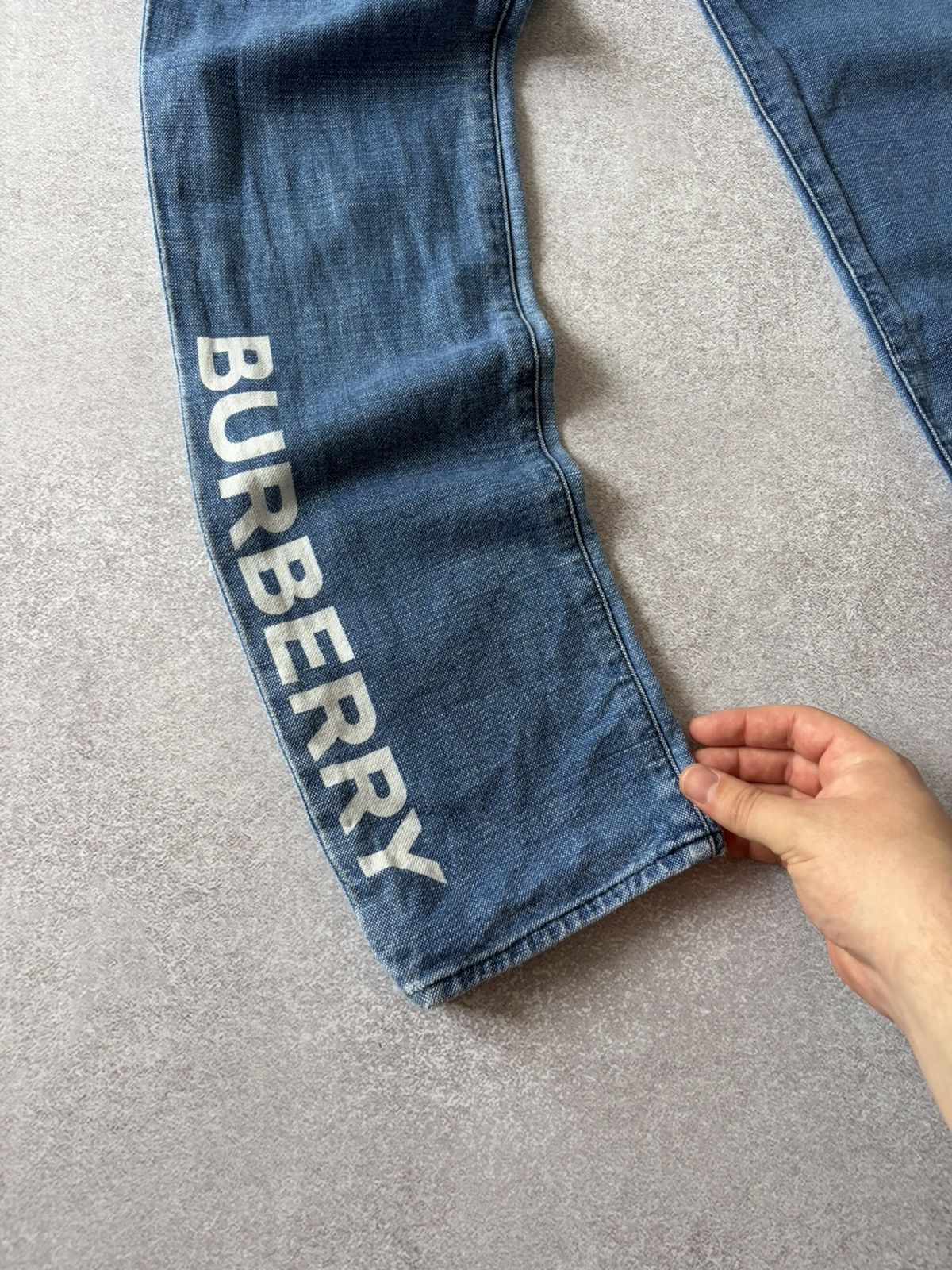 Burberry Burberry London Big Logo Denim Blue Jeans Pants Size It 40 Size 27" / US 4 / IT 40 - 4 Thumbnail