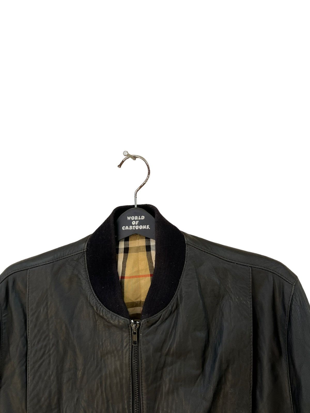 Burberry Vintage Burberrys’ England Black Leather Bomber Jacket Size US L / EU 52-54 / 3 - 7 Thumbnail