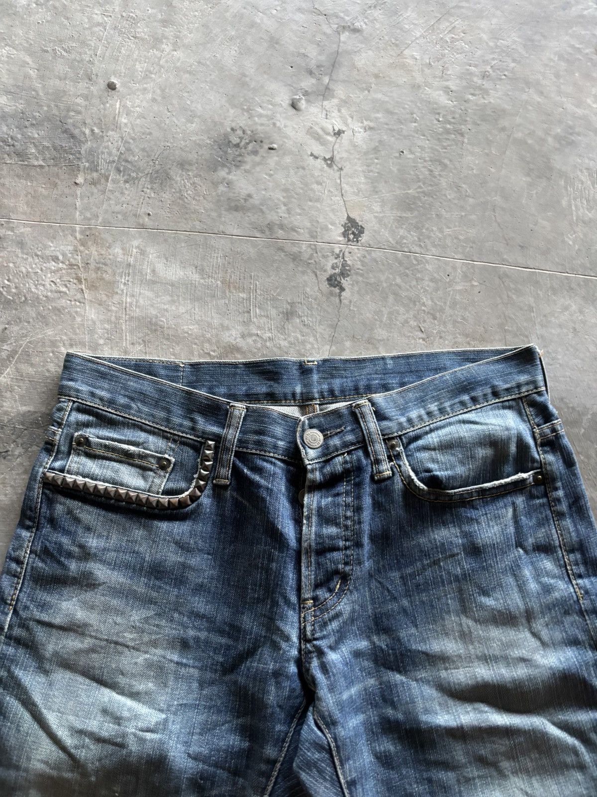 Hysteric Glamour HYSTERIC GLAMOUR Y2K studded punk patches short jeans Size US 30 / EU 46 - 6 Thumbnail