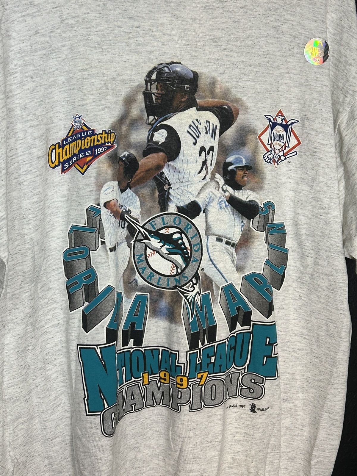 MLB 97’ MLB Florida Marlins National League Champions T Shirt Size US XL / EU 56 / 4 - 2 Thumbnail
