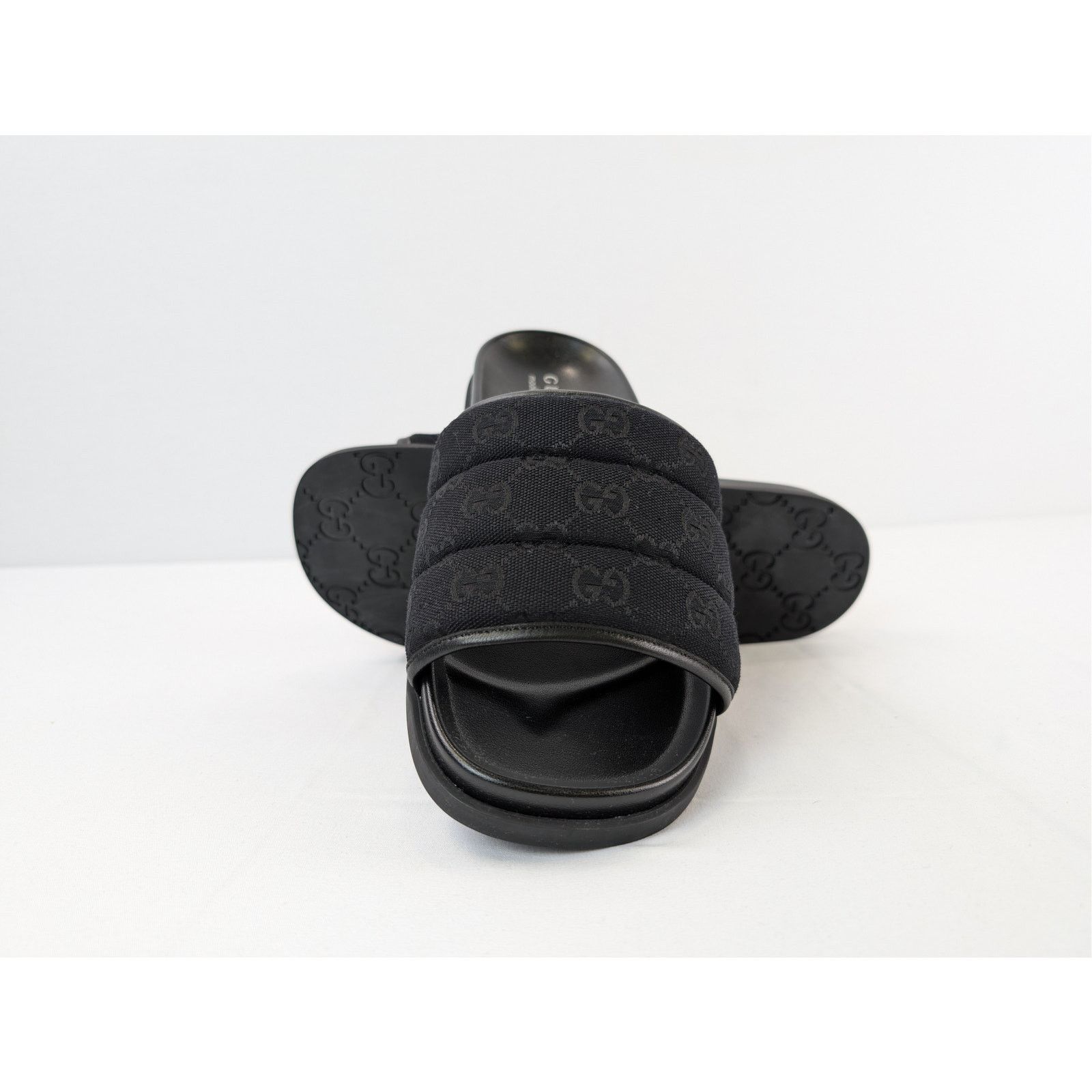 Gucci o1rshd1 Q:2 / Men's Padded mules with GG pattern Slippers Size US 10.5 / EU 43-44 - 13 Thumbnail