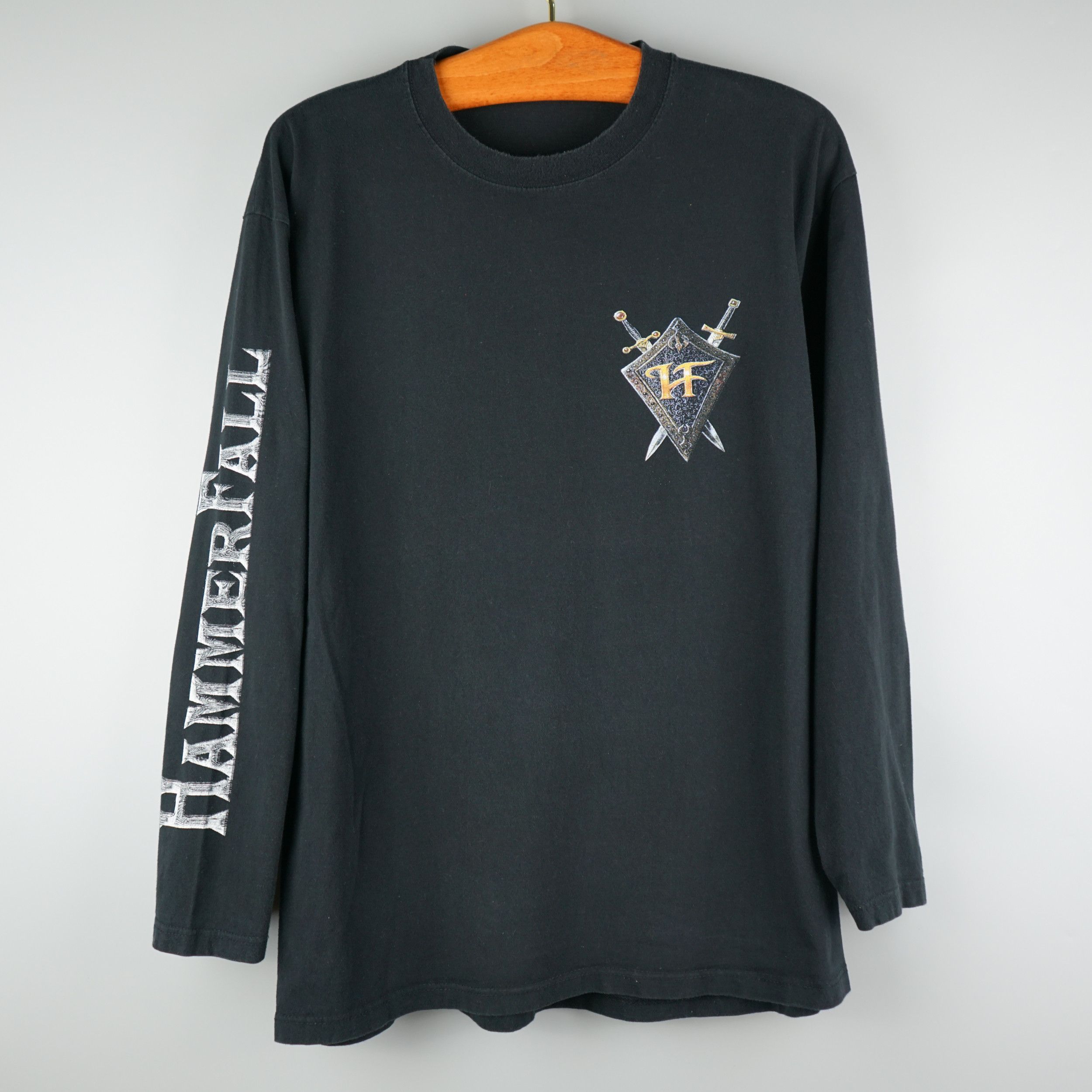 Band Tees × Vintage Vintage 1998 Hammerfall Tour T-Shirt Size US XL / EU 56 / 4 - 1 Thumbnail