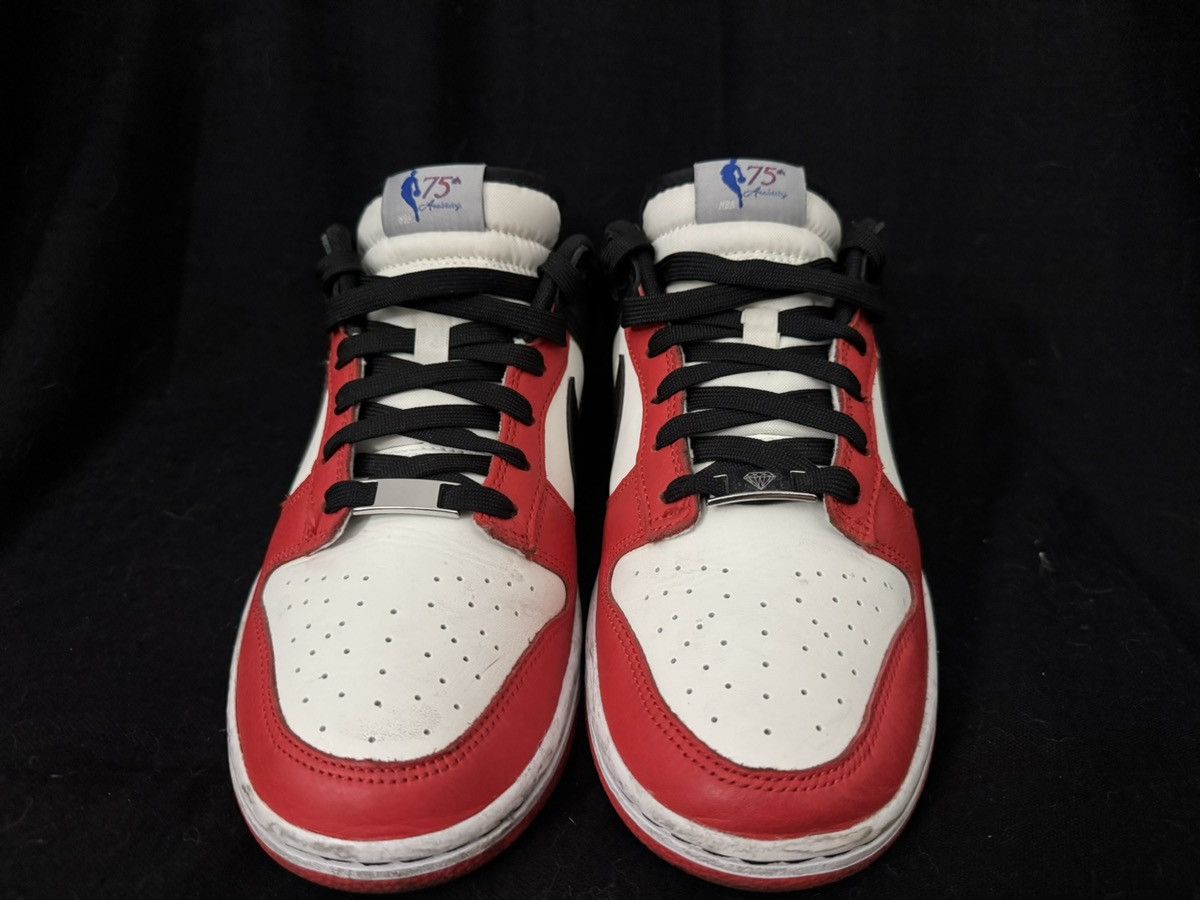 Nike Nike Dunk Low EMB (NBA 75th Anniversary Chicago) Size US 8.5 / EU 41-42 - 3 Thumbnail