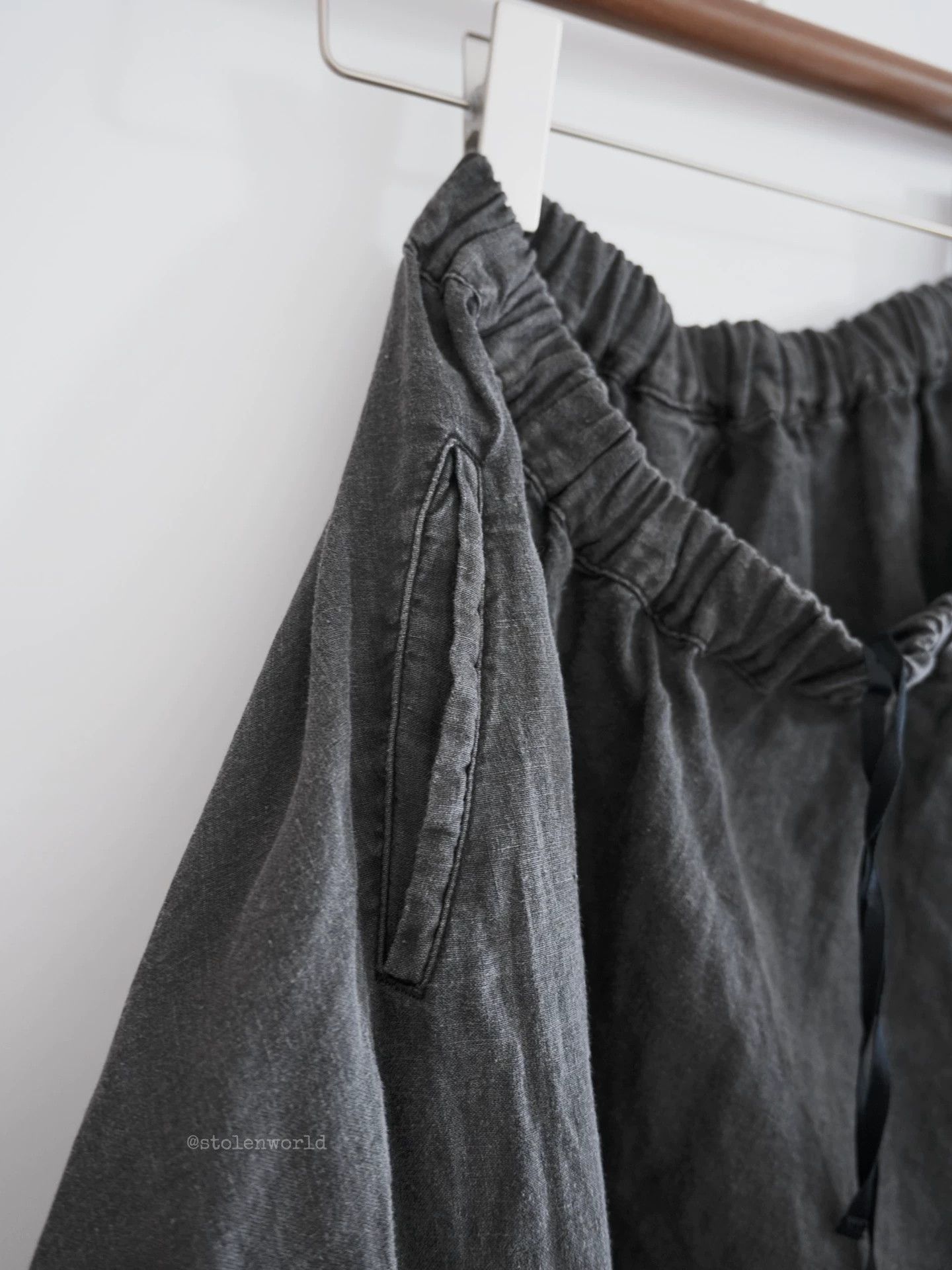 Y's Y's Mud-Dyed Linen Gray Skirt Women's Size 2 Size 26" / US 2 / IT 38 - 6 Thumbnail