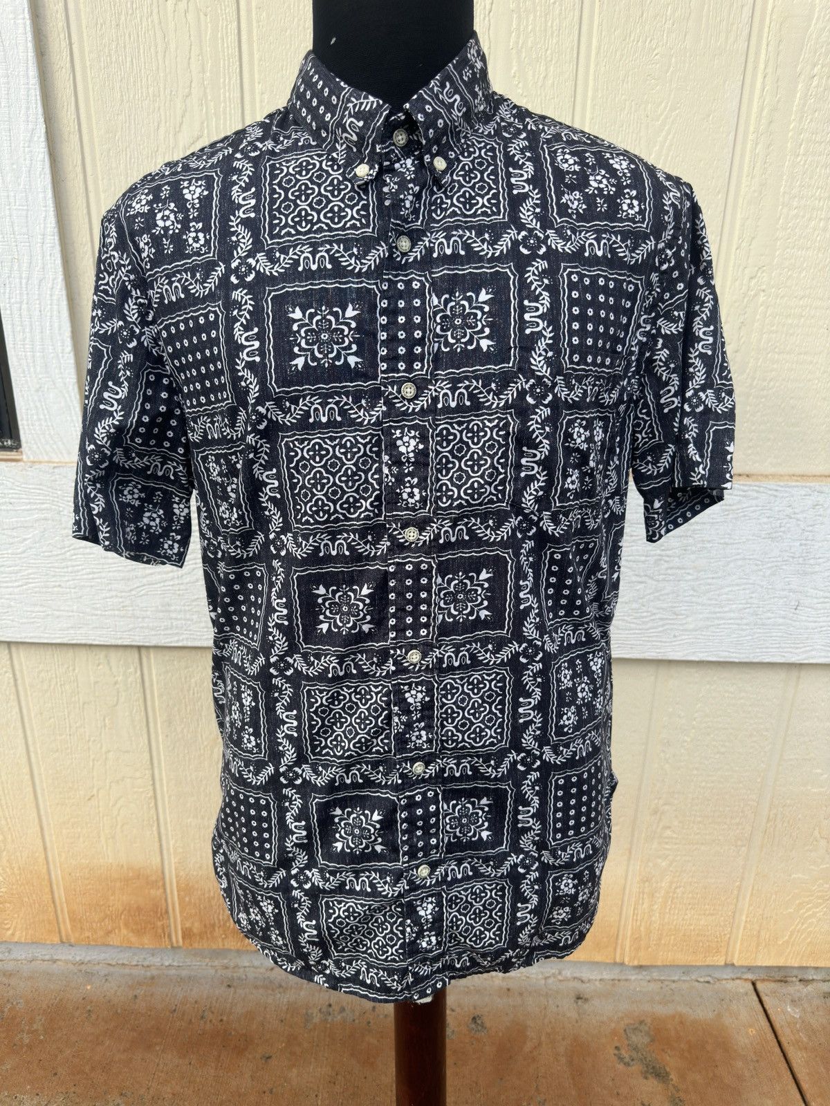 Reyn Spooner Reyn Spooner Tailored Fit Black Hawaiian Print Men's Large Size US L / EU 52-54 / 3 - 1 Thumbnail