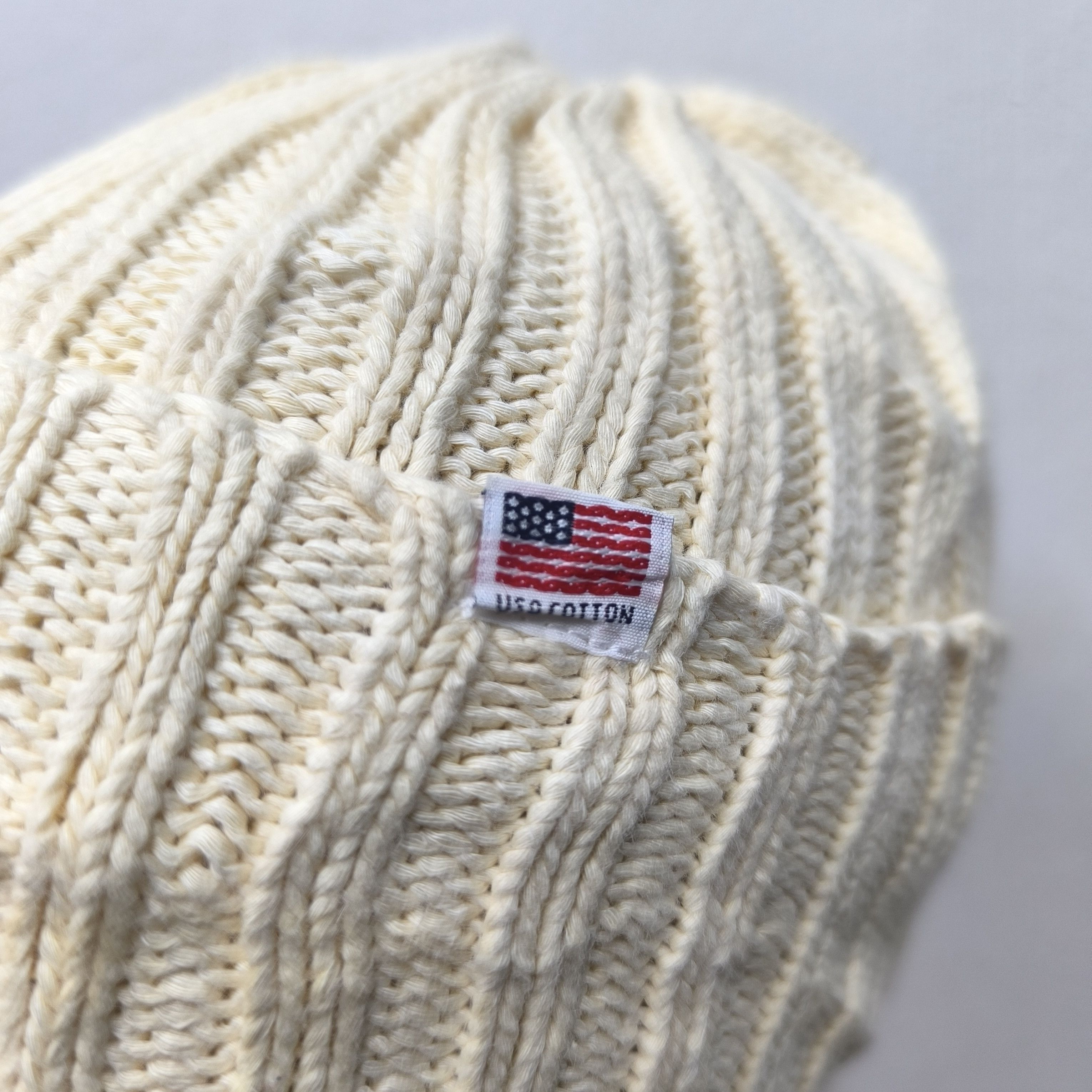 Japanese Brand 💥 Coen japan usa cotton us flag patch short beanie hat Size ONE SIZE - 3 Thumbnail