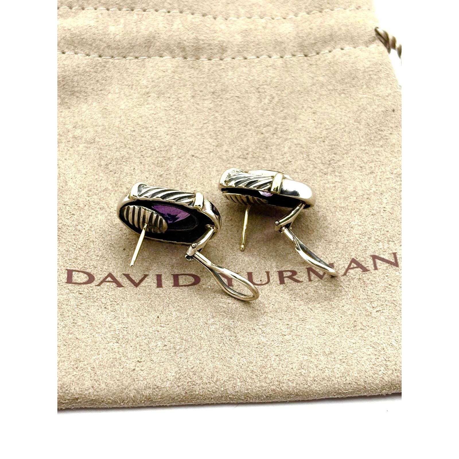 David Yurman DAVID YURMAN Oval Albion Amethyst Earrings Size ONE SIZE - 7 Thumbnail