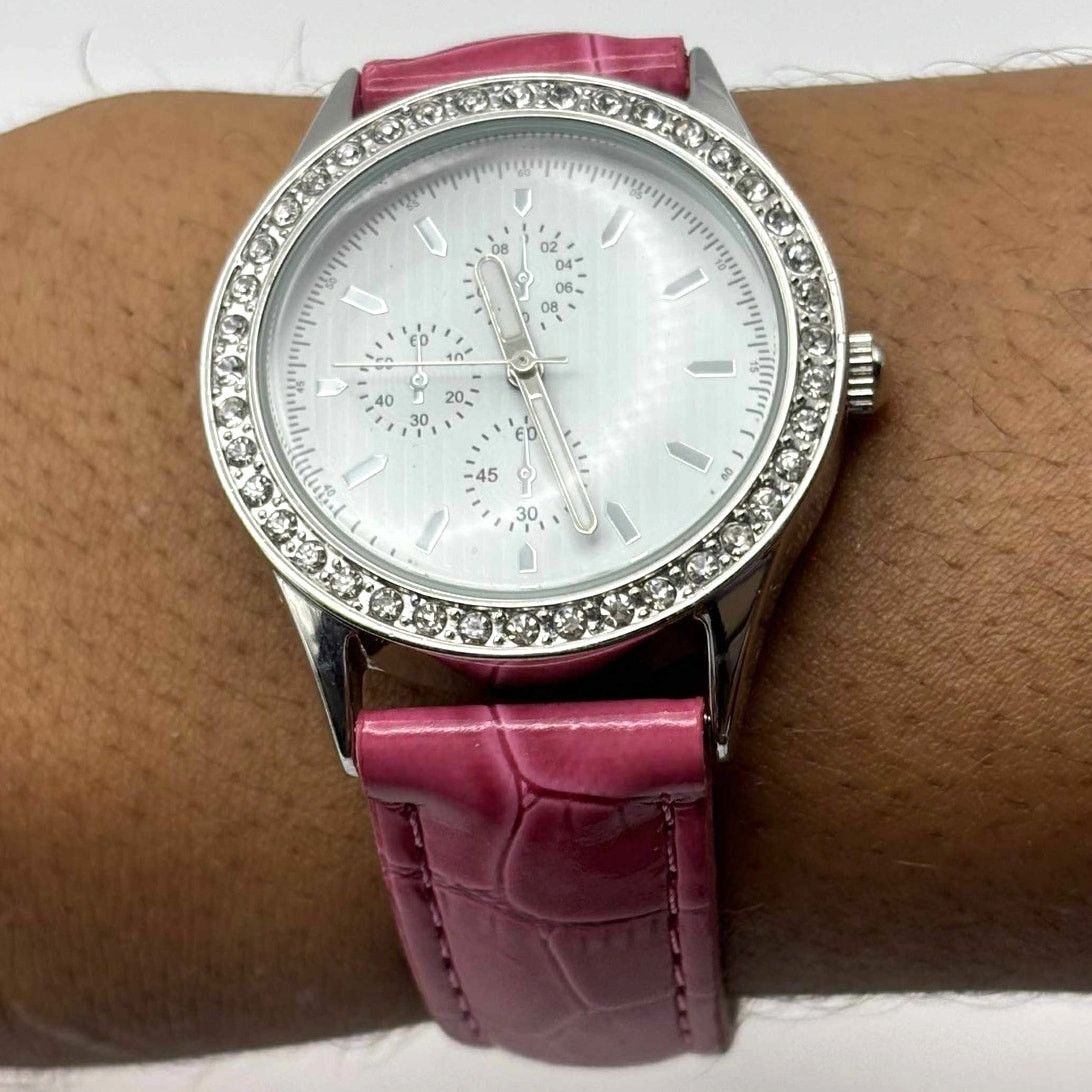 Other Pink & Silver Crystal Watch Size ONE SIZE - 2 Thumbnail