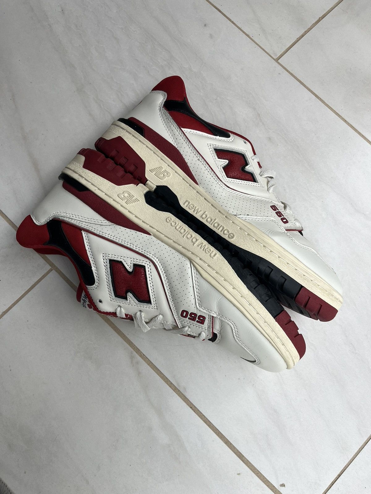 Aime Leon Dore × New Balance Aime Leon Dore New Balance 550 White Red (2020) Size US 10.5 / EU 43-44 - 1 Thumbnail