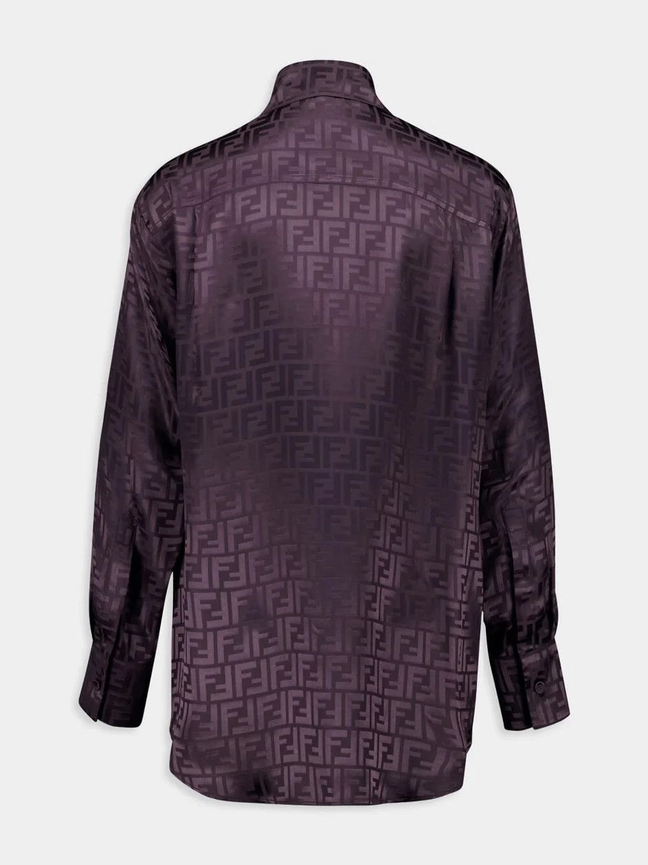 Fendi o1loc1c0126 Ff Silk Shirt in Purple Size S / US 4 / IT 40 - 2 Thumbnail