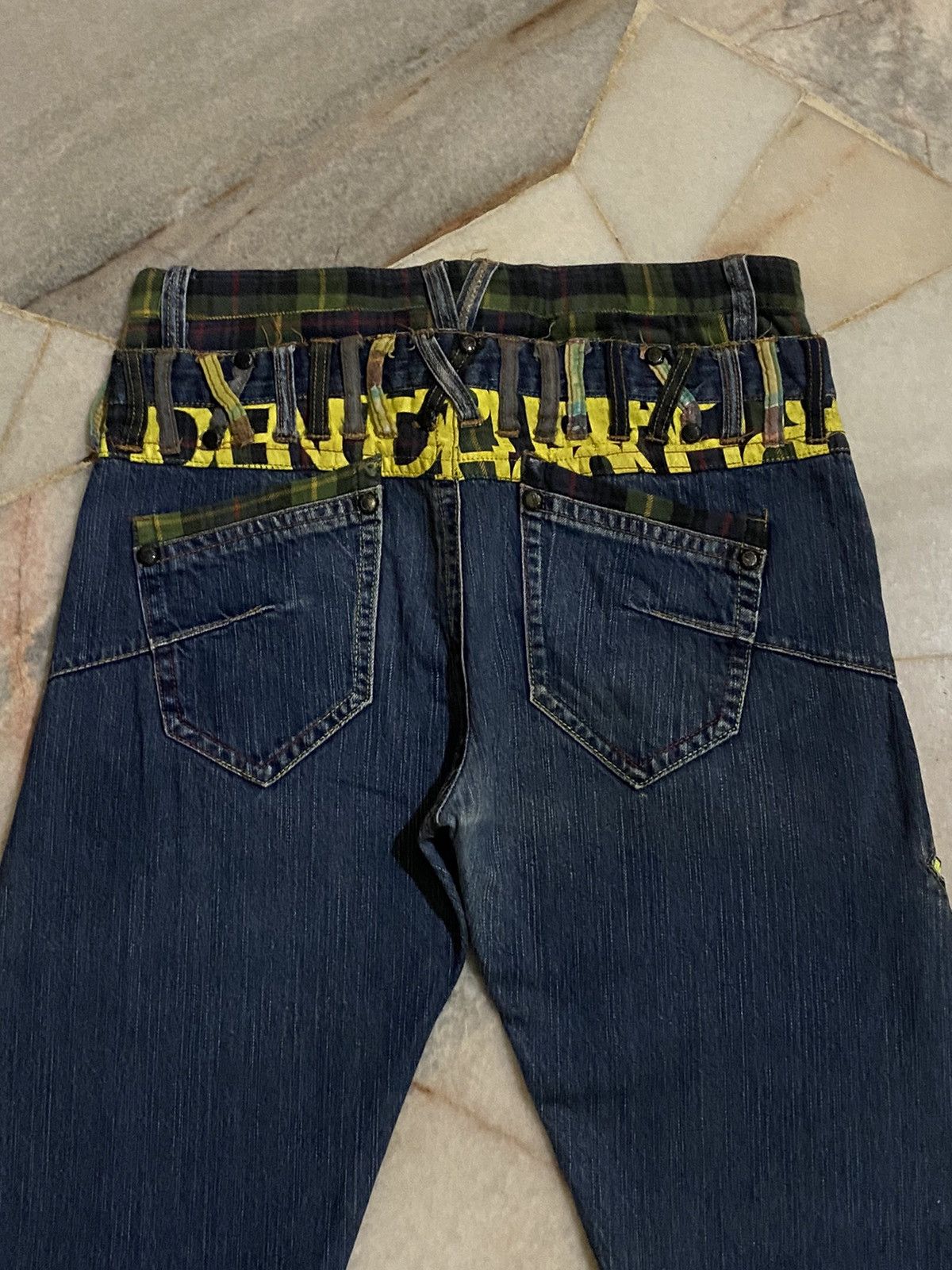 If Six Was Nine Vintage Japan Sorridere Double Waist Punk Style Design Denim Size US 32 / EU 48 - 12 Thumbnail