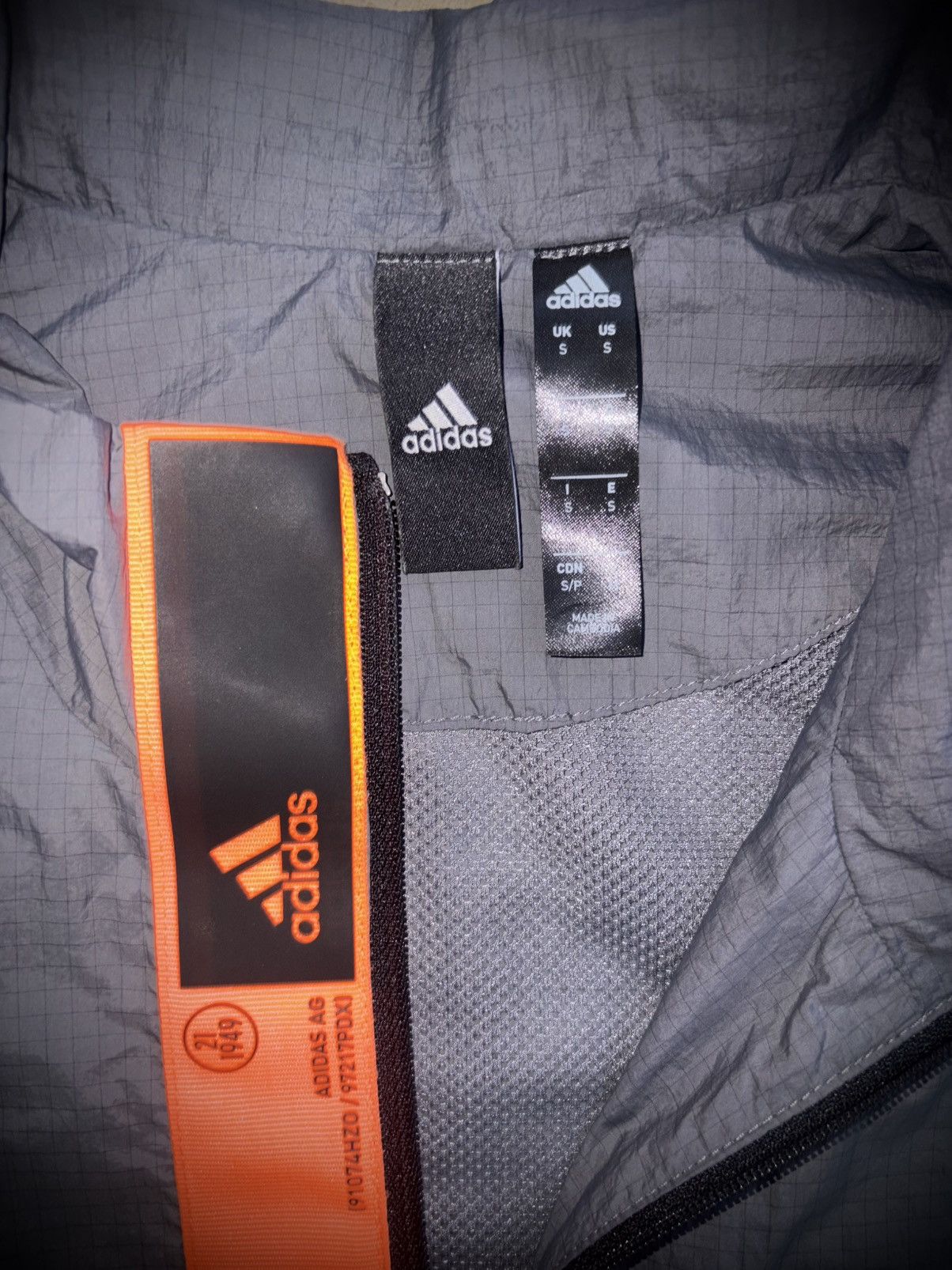 Adidas Adidas WIND.RDY Grey Wind Breaker Mens Small Size US S / EU 44-46 / 1 - 6 Thumbnail