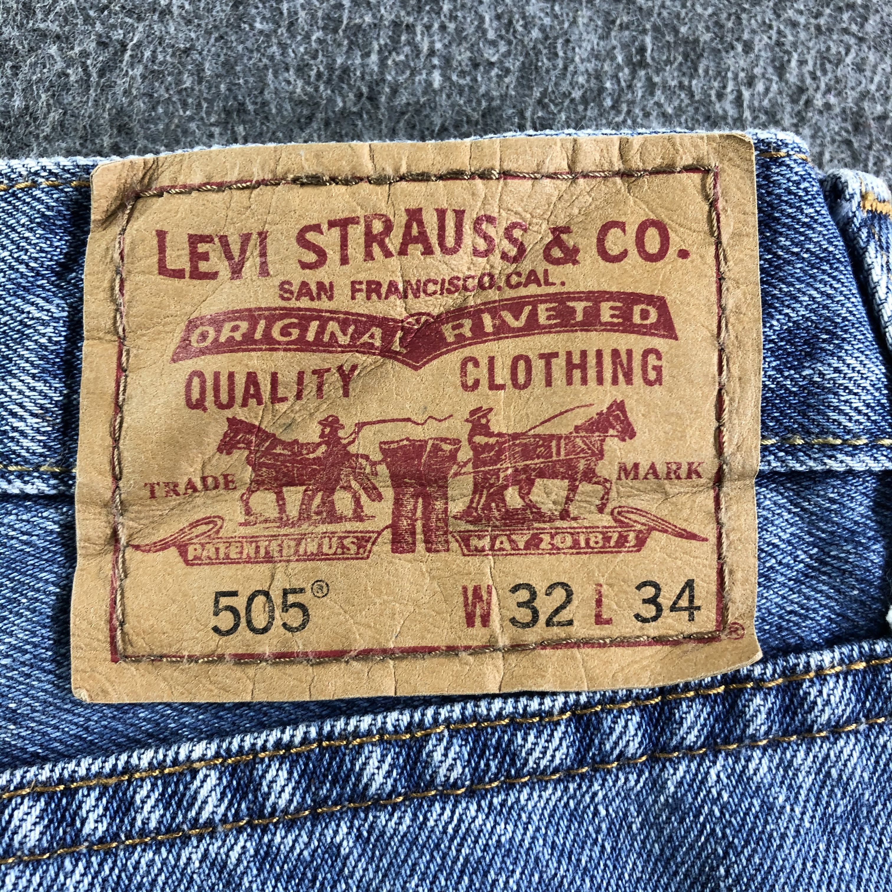 Levi's Vintage Blue Wash Levis 505 Jeans-J4509 Size US 33 - 5 Thumbnail
