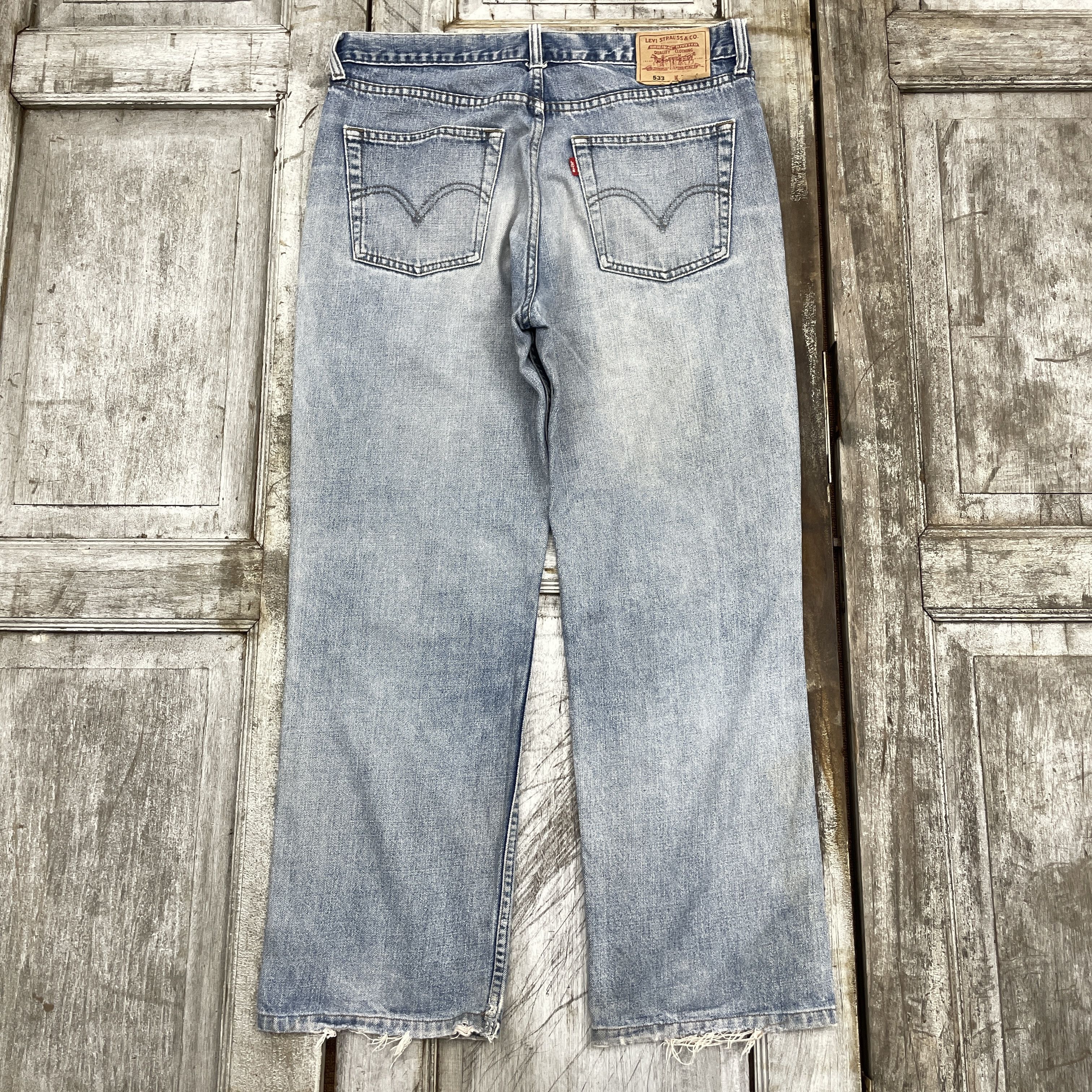 Levi's × Vintage Vintage Levi's 533 Faded Distressed Jeans -WC331 Size US 35 - 2 Thumbnail