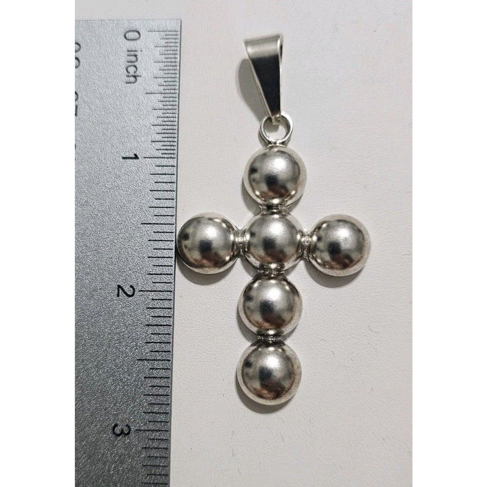 Other Chunky Sterling Silver Cross 925 Silver Cross Statement Size ONE SIZE - 2 Thumbnail