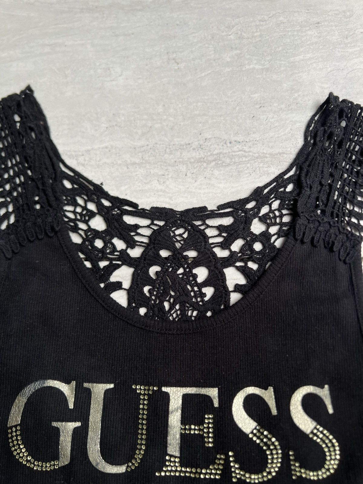Guess GUESS Black Sleeveless T-shirt Size US XS / EU 42 / 0 - 5 Thumbnail