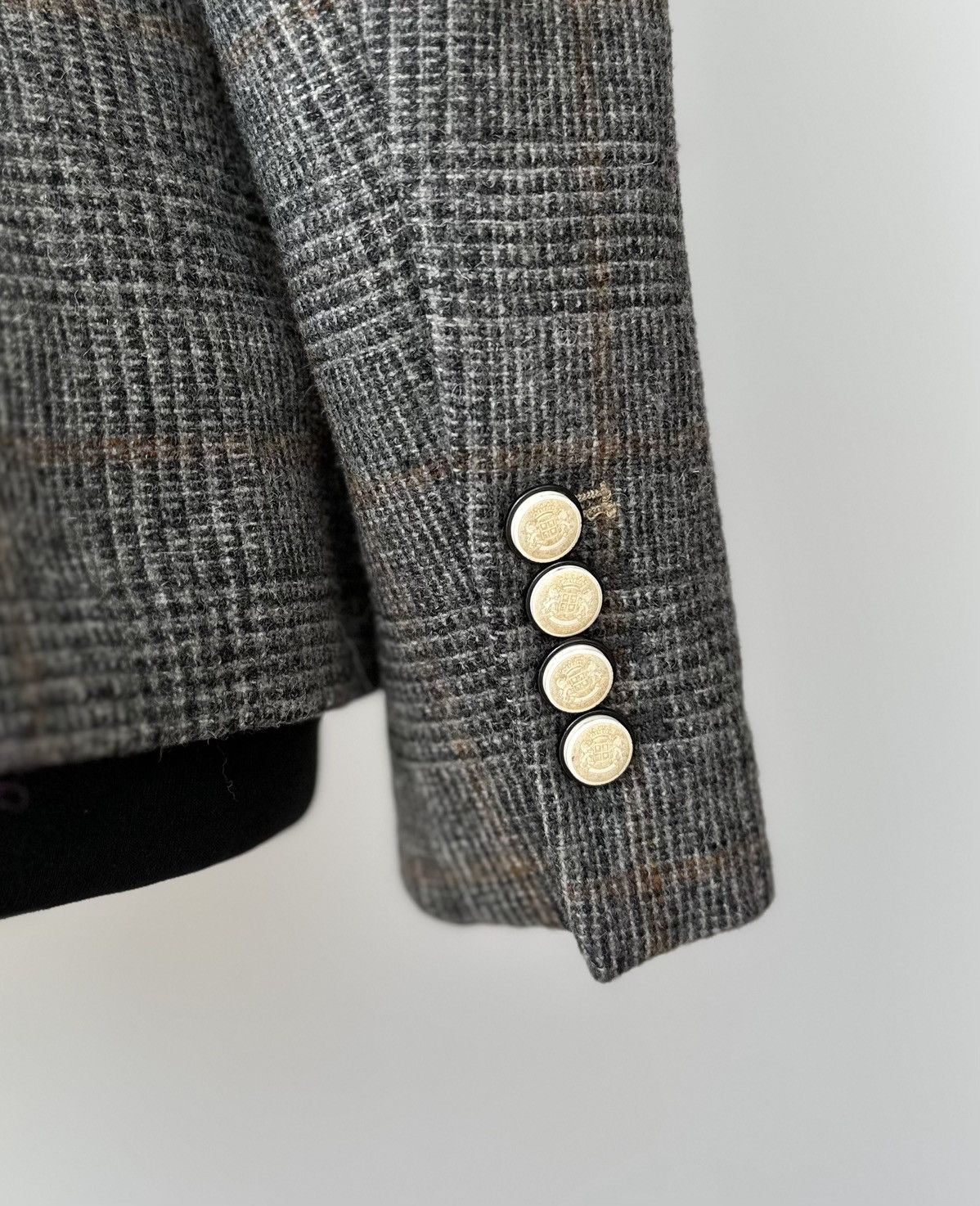 Zara Zara Basic Shetland Wool Tweed Blazer Jacket Women's Size L Size L / US 10 / IT 46 - 4 Thumbnail