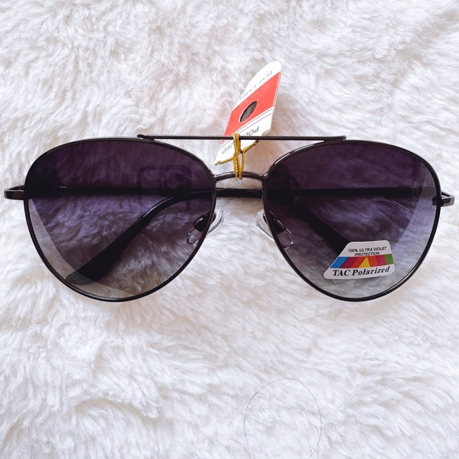 Other Freya Black W/Black Rim Polarized Aviator Sunglasses Size ONE SIZE - 1 Thumbnail