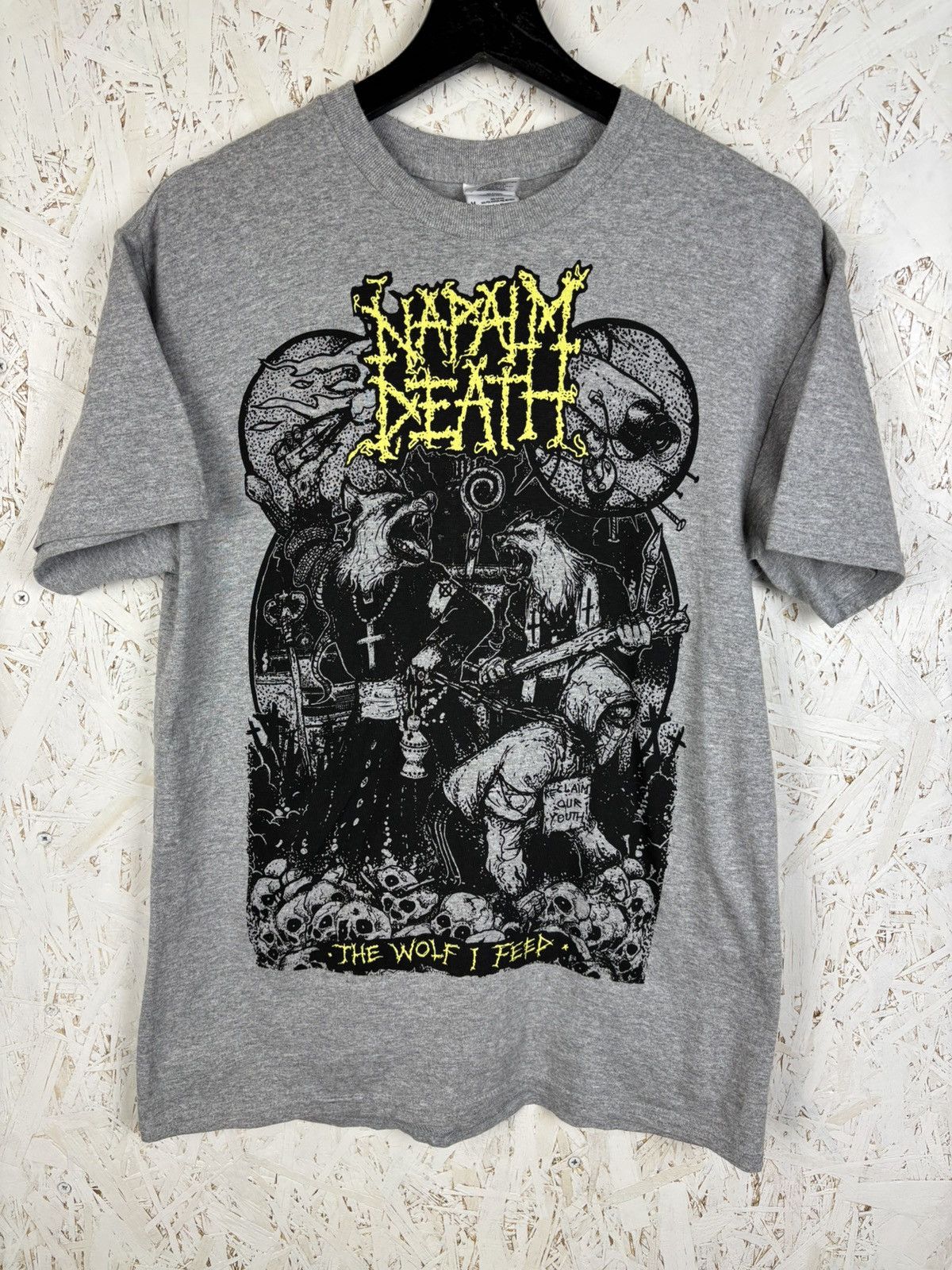 Napalm Death The Wolf I Feed Grindcore Metal 2012 T-Shirt M