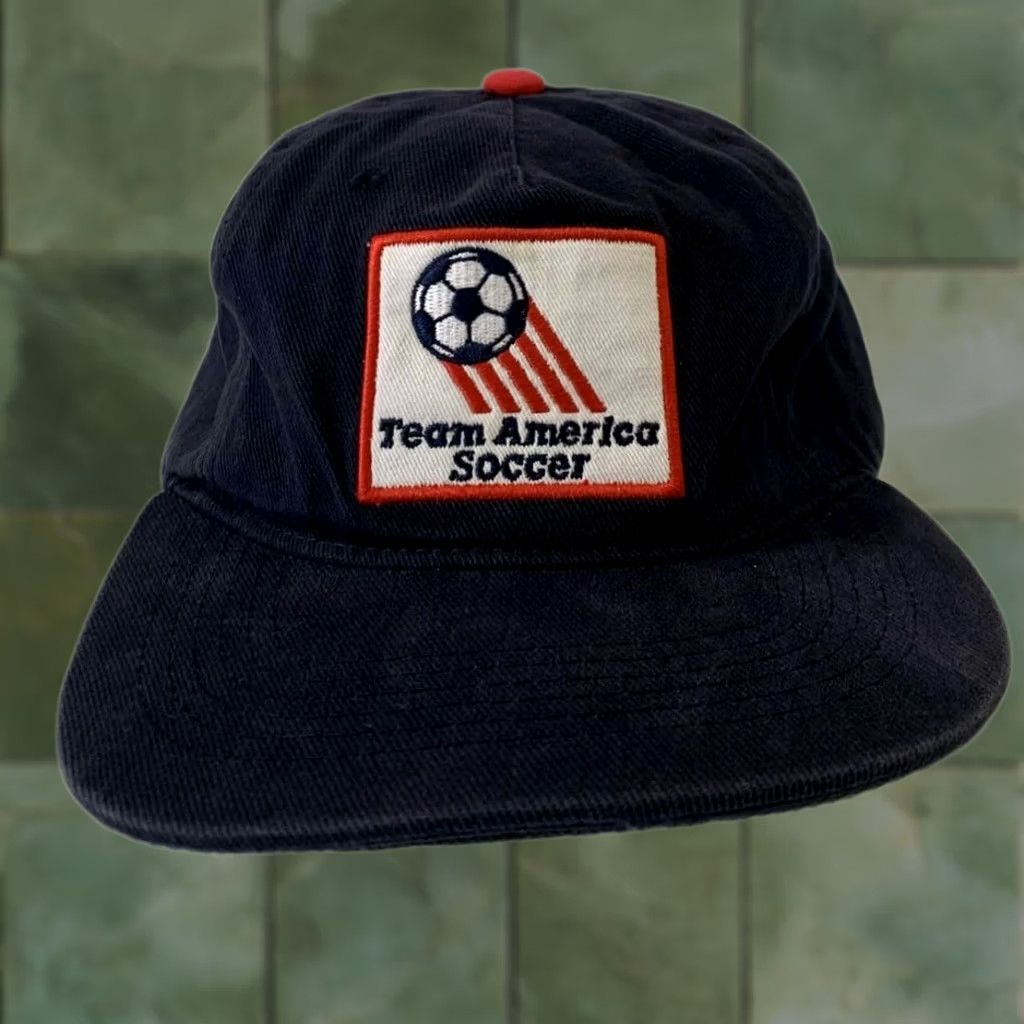 Vintage Vtg Team America Soccer Hat Cap USA 1983 NASL Style Navy Corduroy Snapback #K2 Size ONE SIZE - 1 Thumbnail