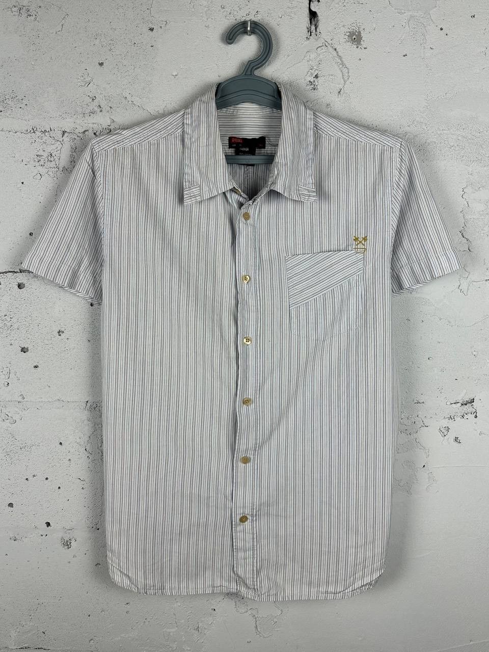 Diesel × Japanese Brand Diesel Retro Y2k Denim Short Sleeve Shirt Hip Hop Size US XL / EU 56 / 4 - 2 Thumbnail