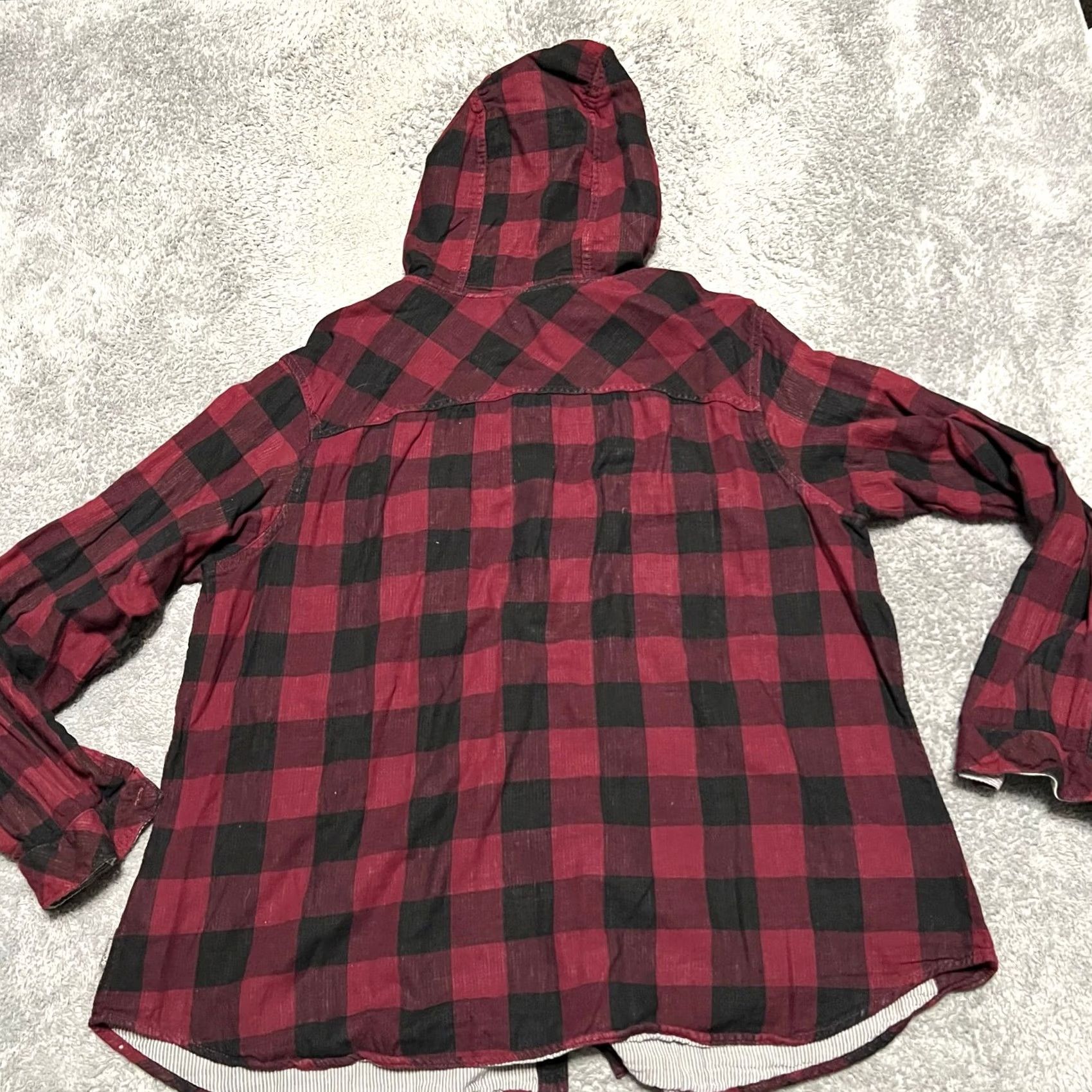 Vintage VINTAGE? Columbia Minnesota Golden Gophers Flannel Womens XXL Hooded Plaid Long Sleeve Shirt Womens XXL Red College Sports Team Football Shirt Size XXL / US 16-18 / IT 52-54 - 8 Thumbnail