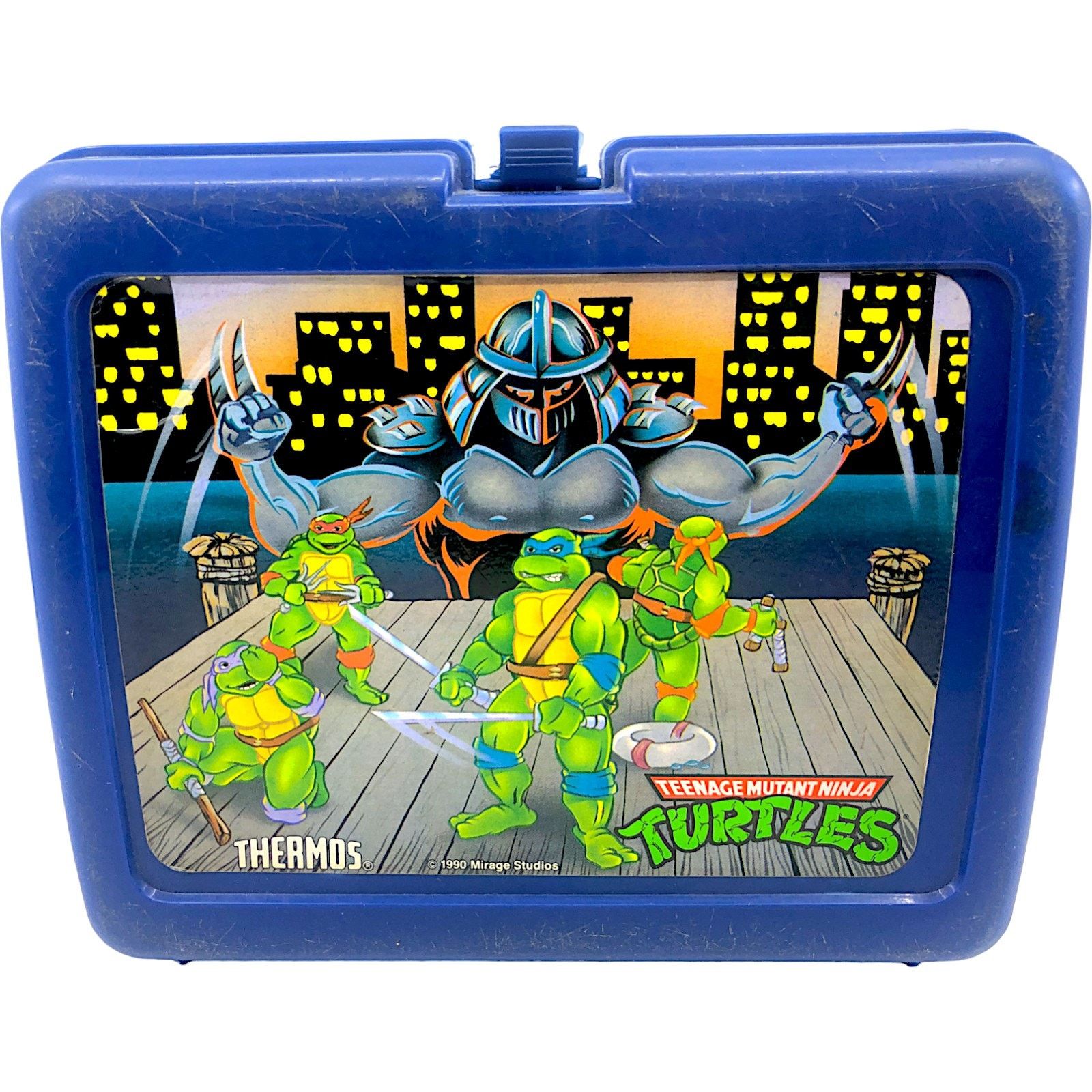 Other Teenage Mutant Ninja Turtles Blue 1990 Thermos Lunchbox Size ONE SIZE - 1 Thumbnail