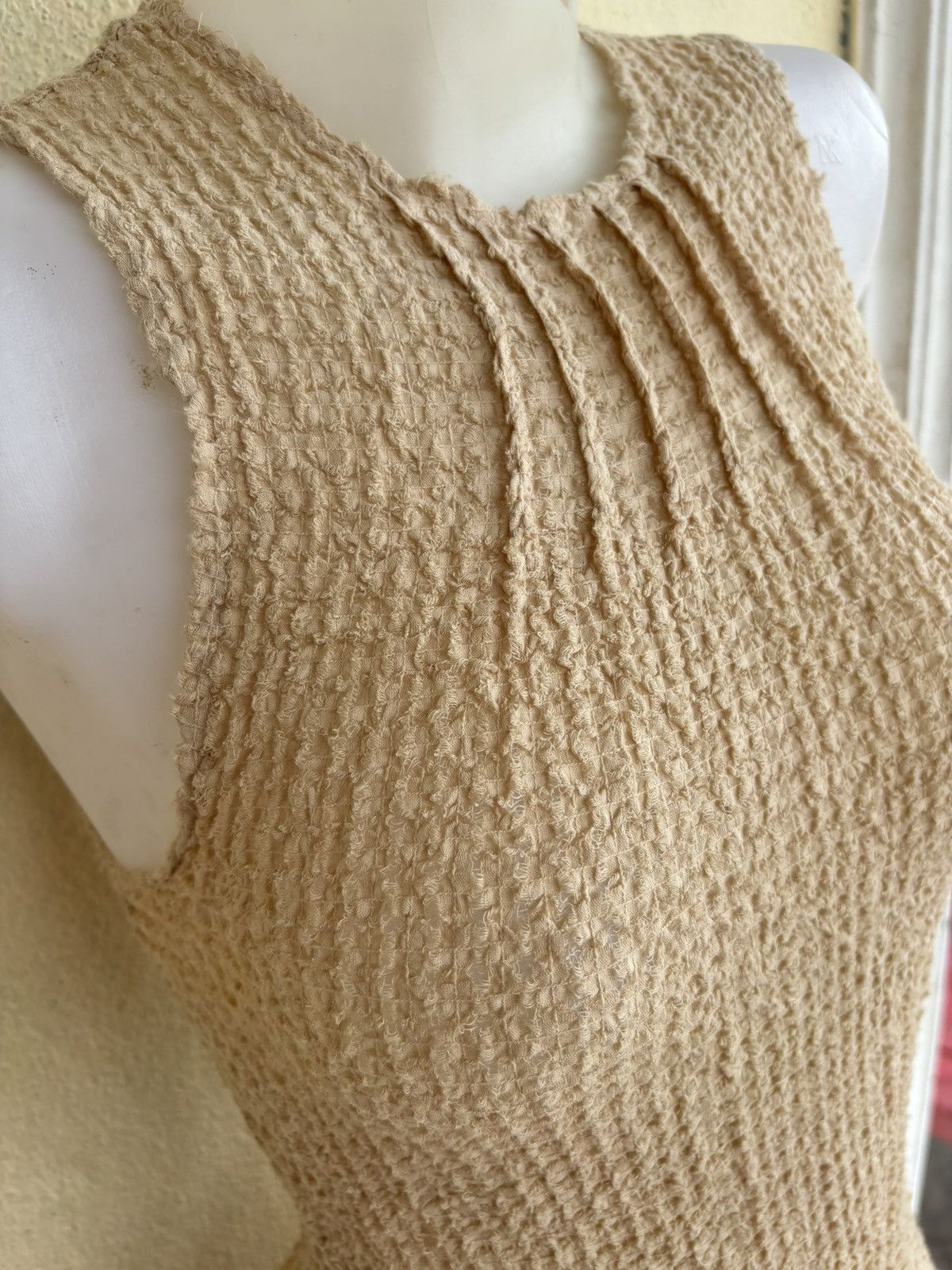 Issey Miyake Plantation Strechable Pleated Bodycon Tank Top Size M / US 6-8 / IT 42-44 - 5 Thumbnail
