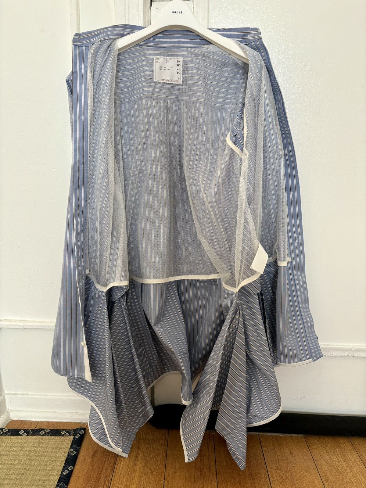 Sacai Sacai Blue Handkerchief Hem Minidress Size S / US 4 / IT 40 - 4 Thumbnail