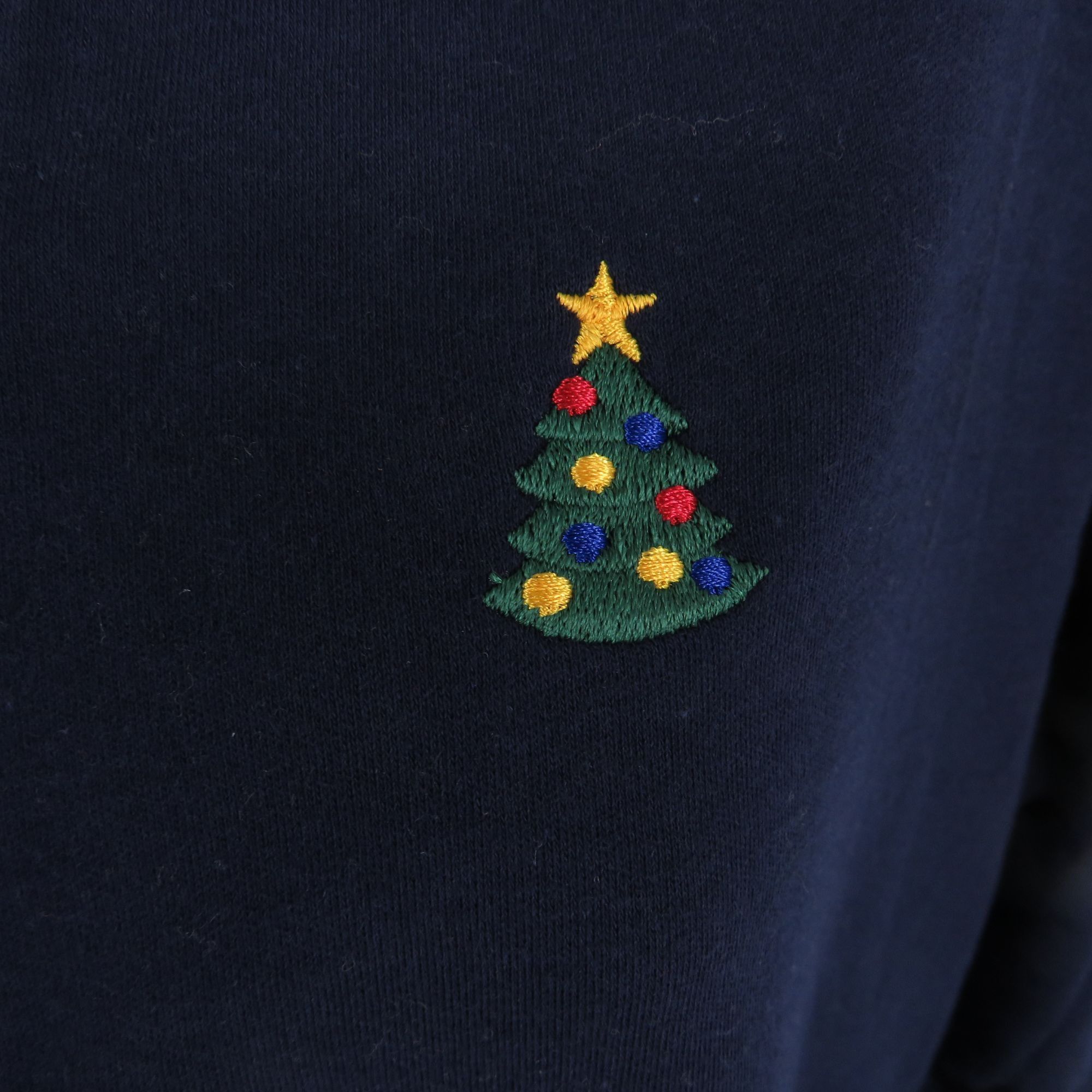 Other Kim Rogers Womens Navy Christmas Tree Embroidered 3/4 Sleeve Size S / US 4 / IT 40 - 3 Thumbnail
