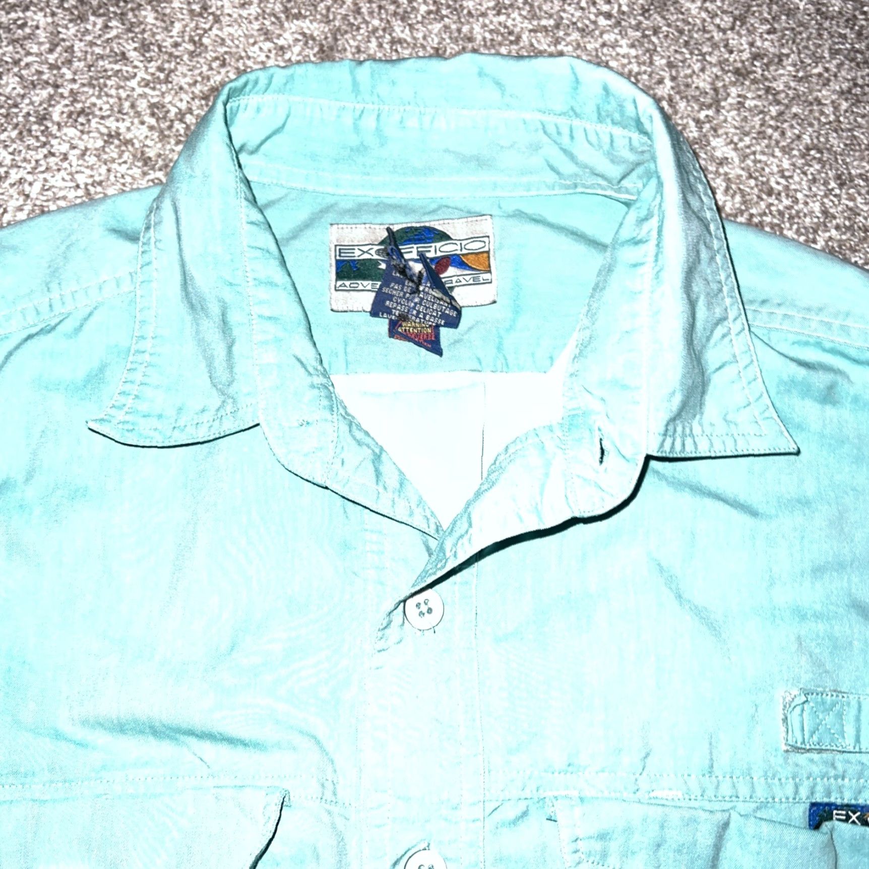 ExOfficio Exofficio Adventure Travel Green Button Fishing Shirt Mens Size L Size US L / EU 52-54 / 3 - 2 Thumbnail