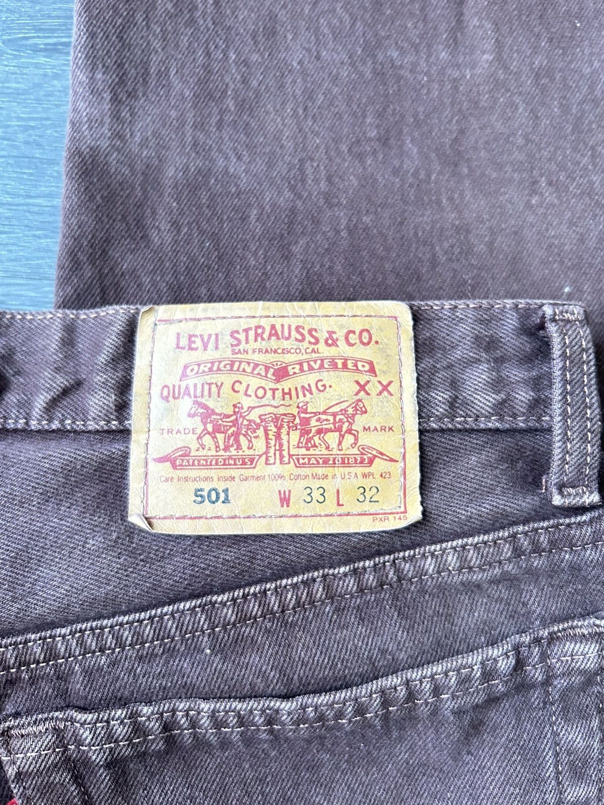Levi's × Unsound Rags Levi’s Brown straight pants Size US 33 - 3 Thumbnail