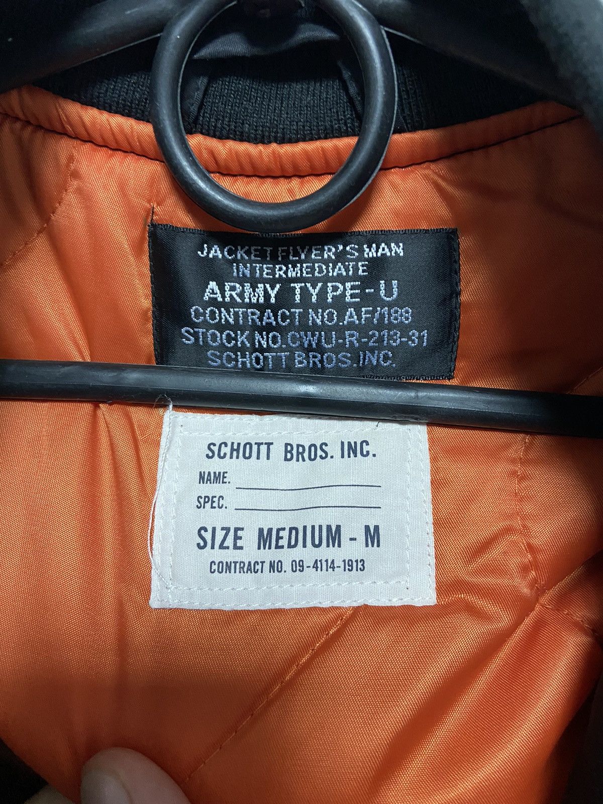 Schott × Vintage Schott Ma 1 Army Bomber Jacket Vintage Small Logo Size US M / EU 48-50 / 2 - 6 Thumbnail