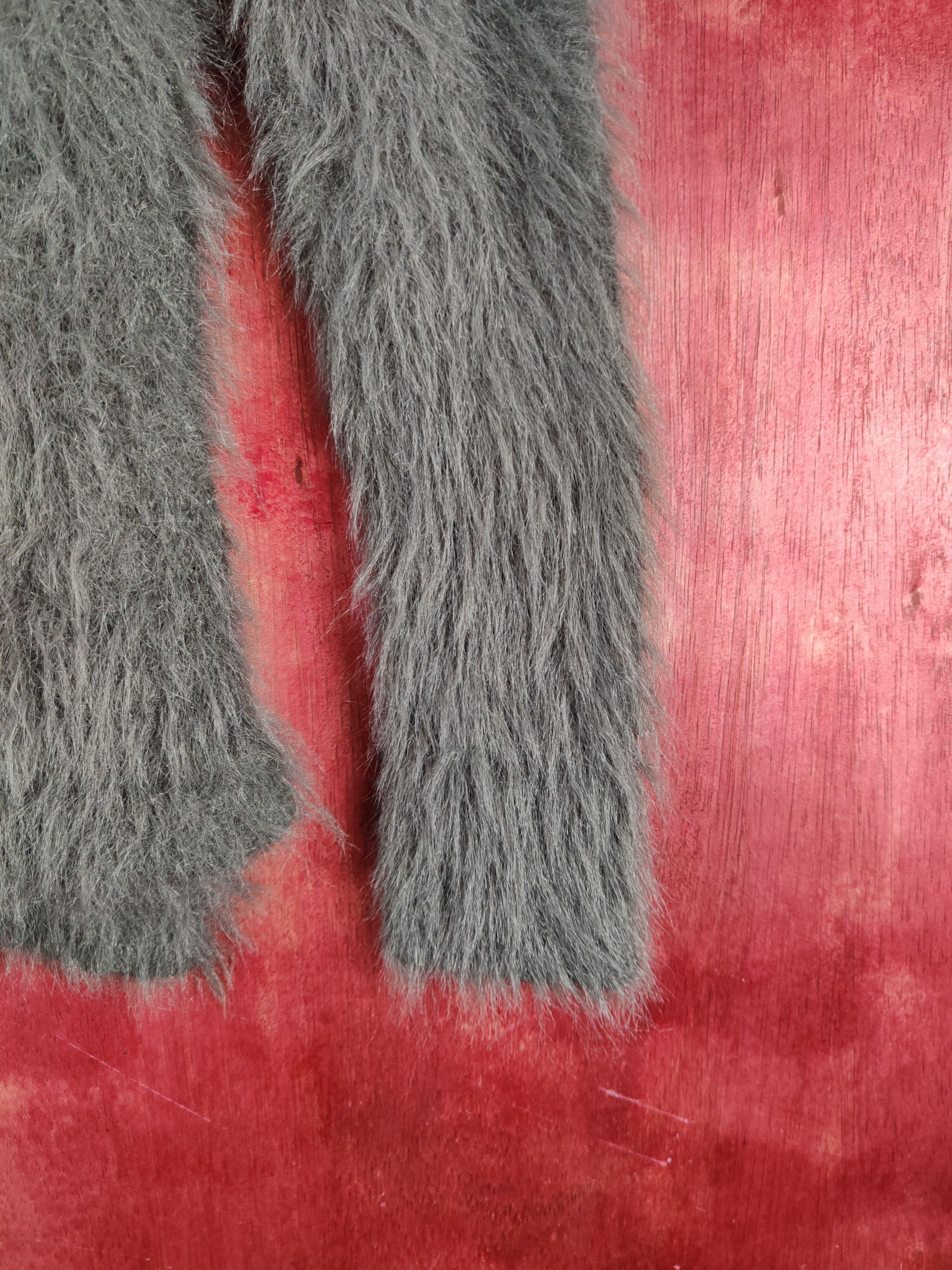 Aran Isles Knitwear H&M Dark Gray Shag Shaggy Fur Mohair Knitwear #S2023 Size S / US 4 / IT 40 - 7 Thumbnail