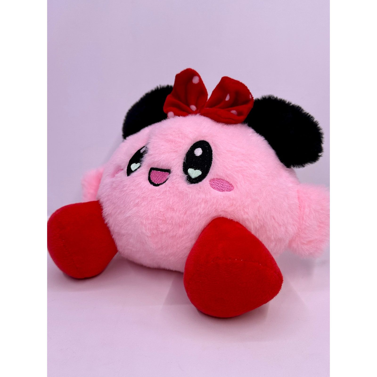 Nintendo Rare Heart eyes Kirby Iconic Nintendo Super Soft Plushie Size ONE SIZE - 7 Thumbnail