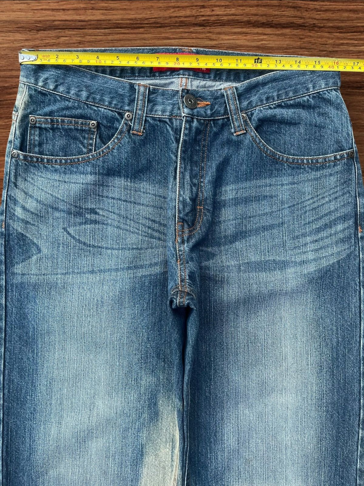 Japanese Brand Vintage Japanese Brand Blue Washed Mid Rise Relaxed Fit Jean Size US 32 / EU 48 - 10 Thumbnail