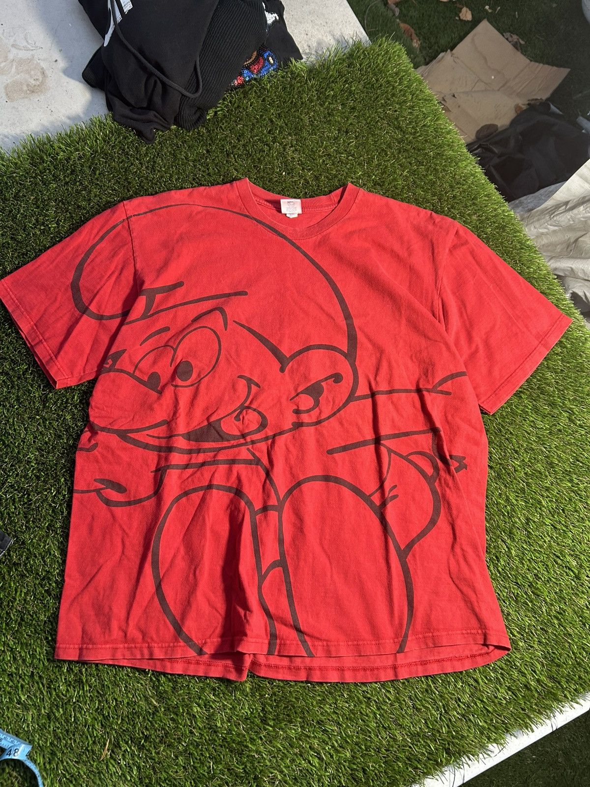Supreme Supreme Smurf Red Tee Size US XL / EU 56 / 4 - 2 Thumbnail