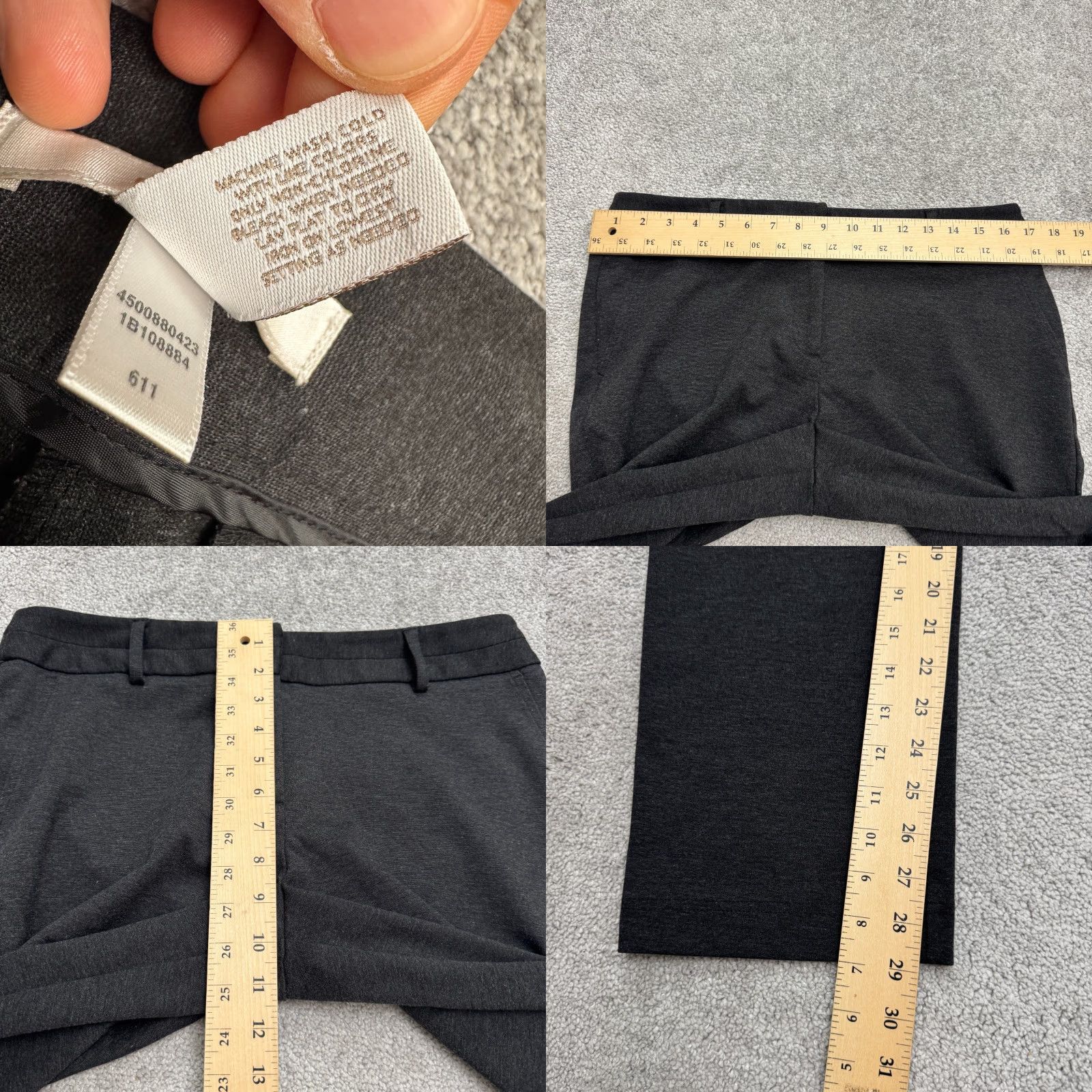 Vintage Chico's Pants Dress Pants Womens 34x29 Gray Straight Mid Rise 1.5 Short Size 25" / US 0 / IT 36 - 8 Thumbnail