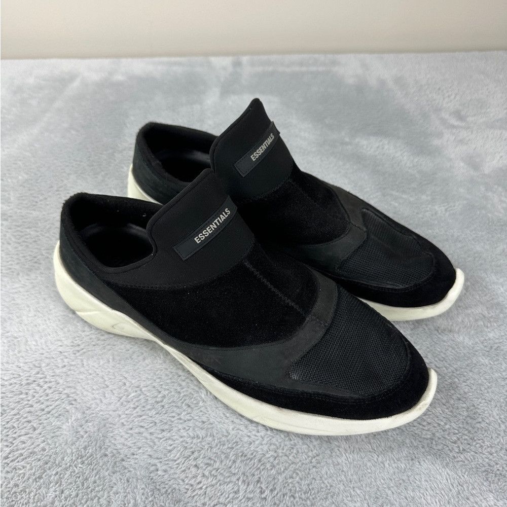 Fear of God Fear Of God Essentials Laceless Backless Black Sneakers Men Size US 11 / EU 44 - 1 Thumbnail