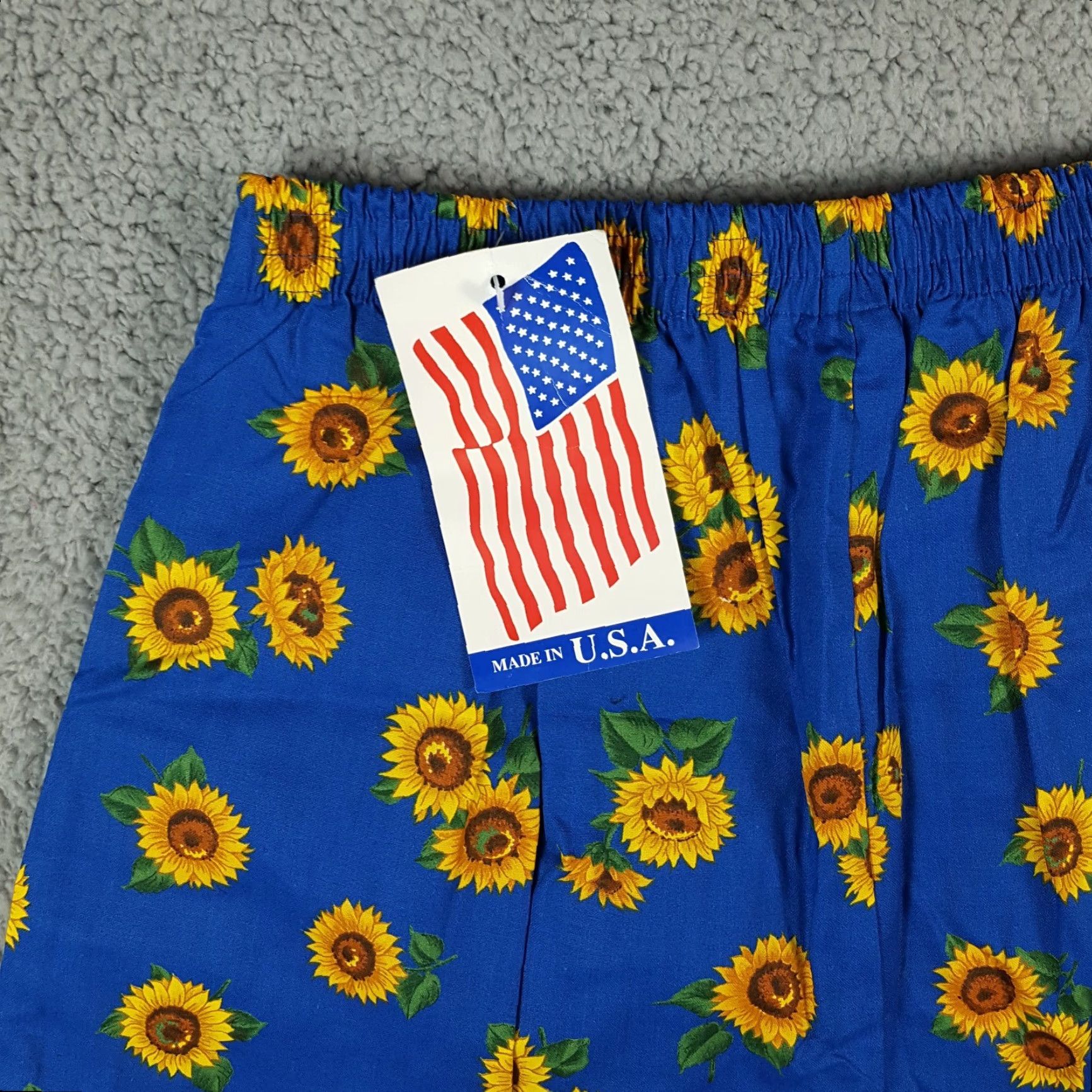 Sunflower VINTAGE Infinity Chic Women’s Relaxed Fit Cotton Lounge Shorts 80s Sunflower Flower Print Fall Summer Y2K Purple Size 32" / US 10 / IT 46 - 5 Thumbnail