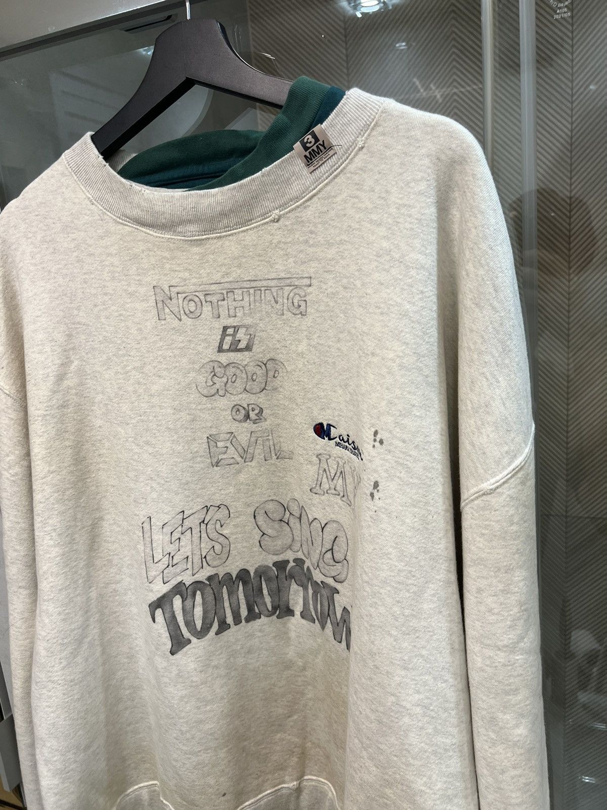 Japanese Brand × Maison MIHARA YASUHIRO Layered distressed Lets Sing Tomorrow Sweatshirt Size US M / EU 48-50 / 2 - 2 Thumbnail